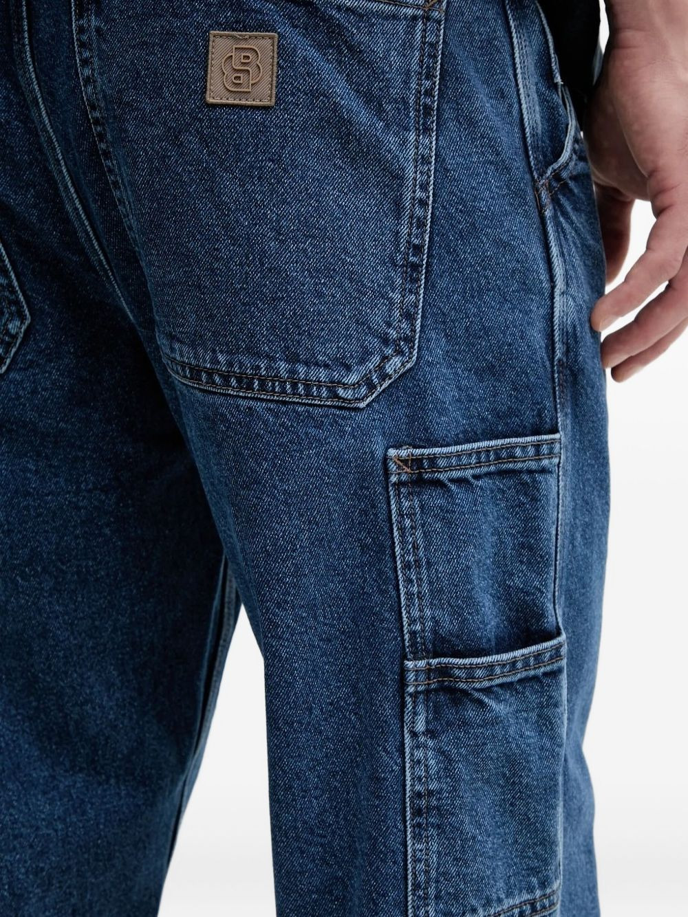 multiple-pockets straight-leg jeans - 4