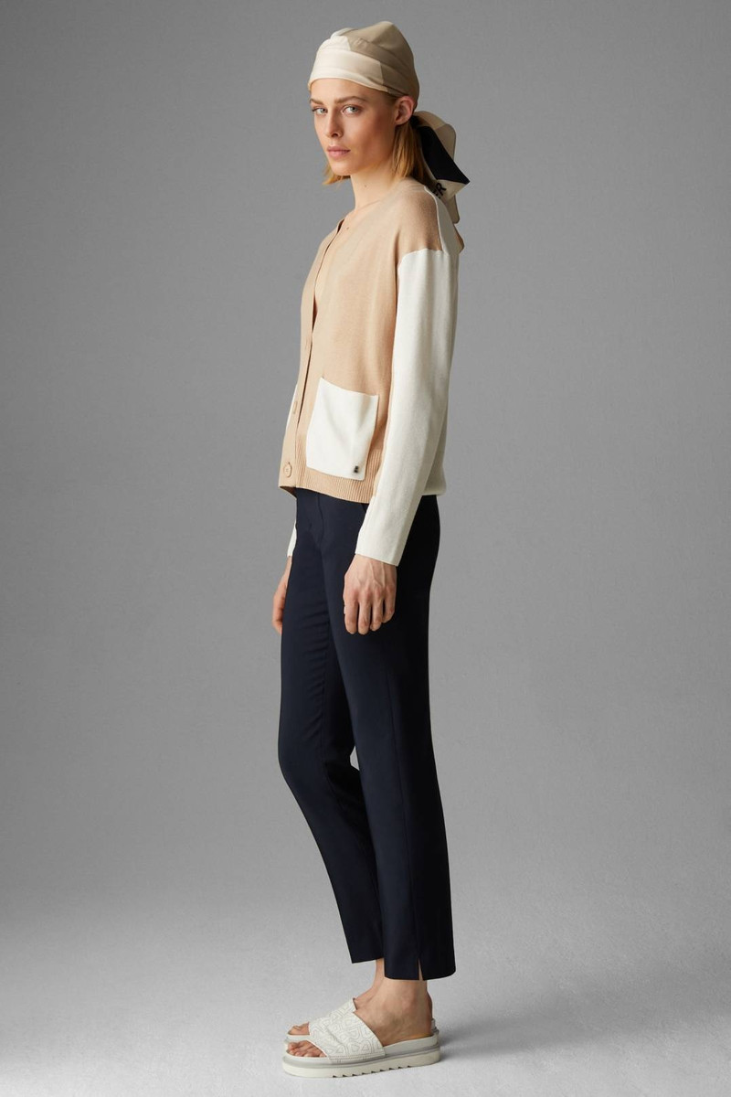 CARIA CARDIGAN IN CAMEL/OFF-WHITE 6