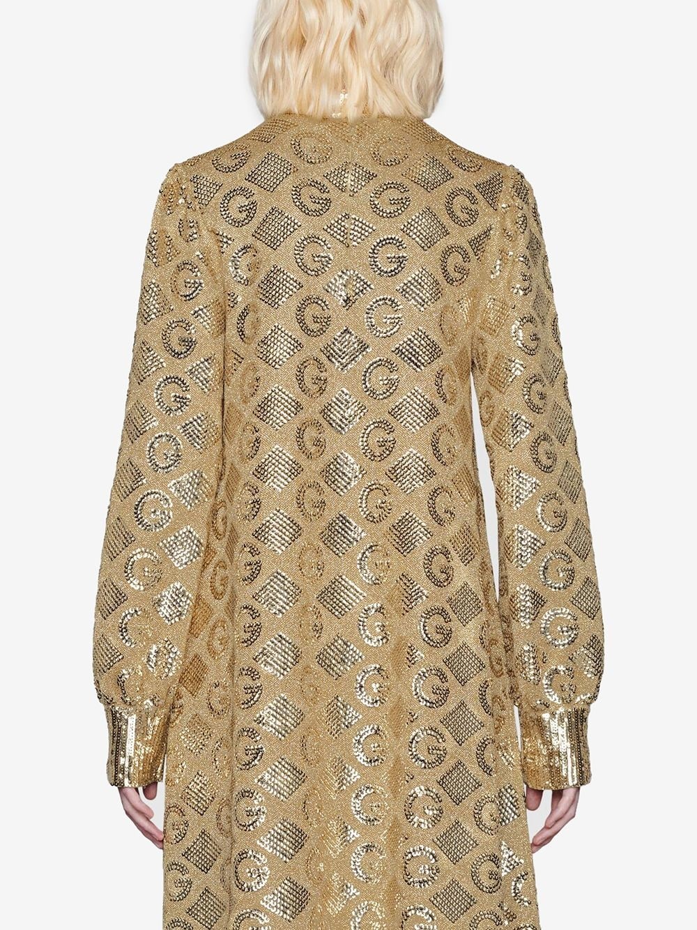 lamé G rhombi jacquard dress - 4