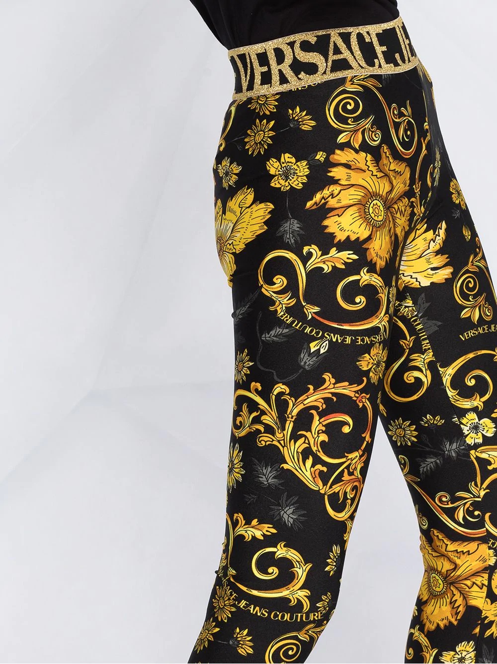 baroque-print leggings - 3