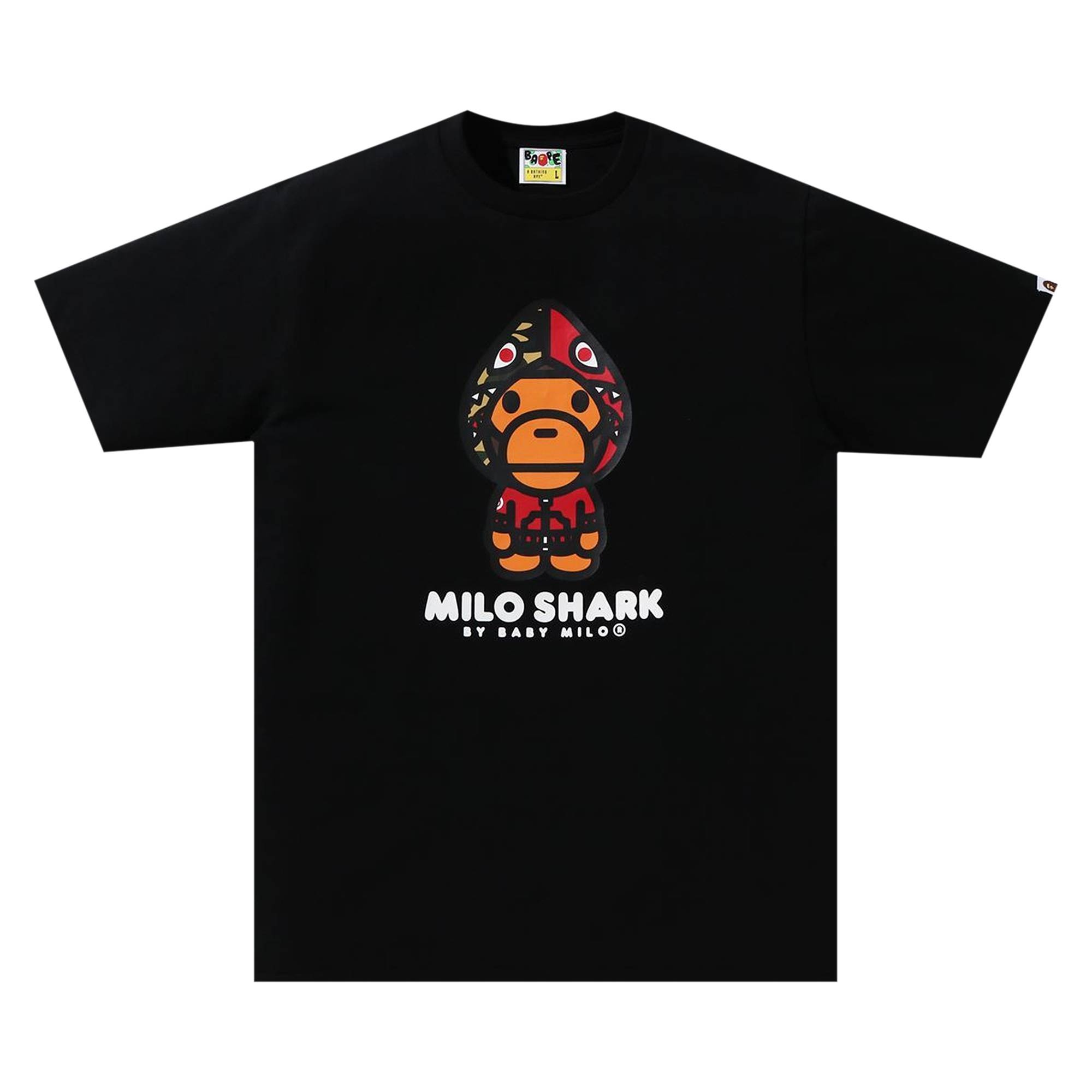 BAPE Milo Shark Tee 'Black/Red' - 1