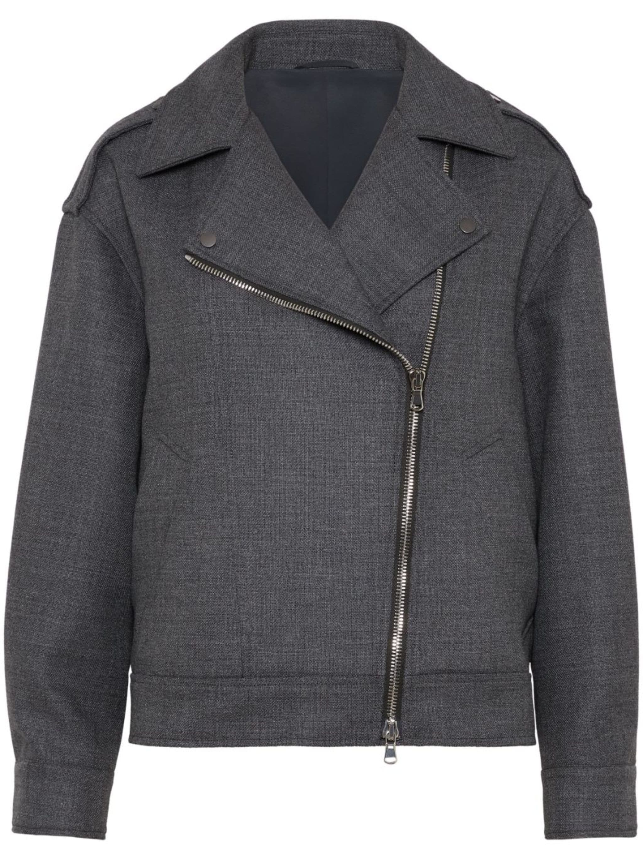 virgin wool biker jacket - 1