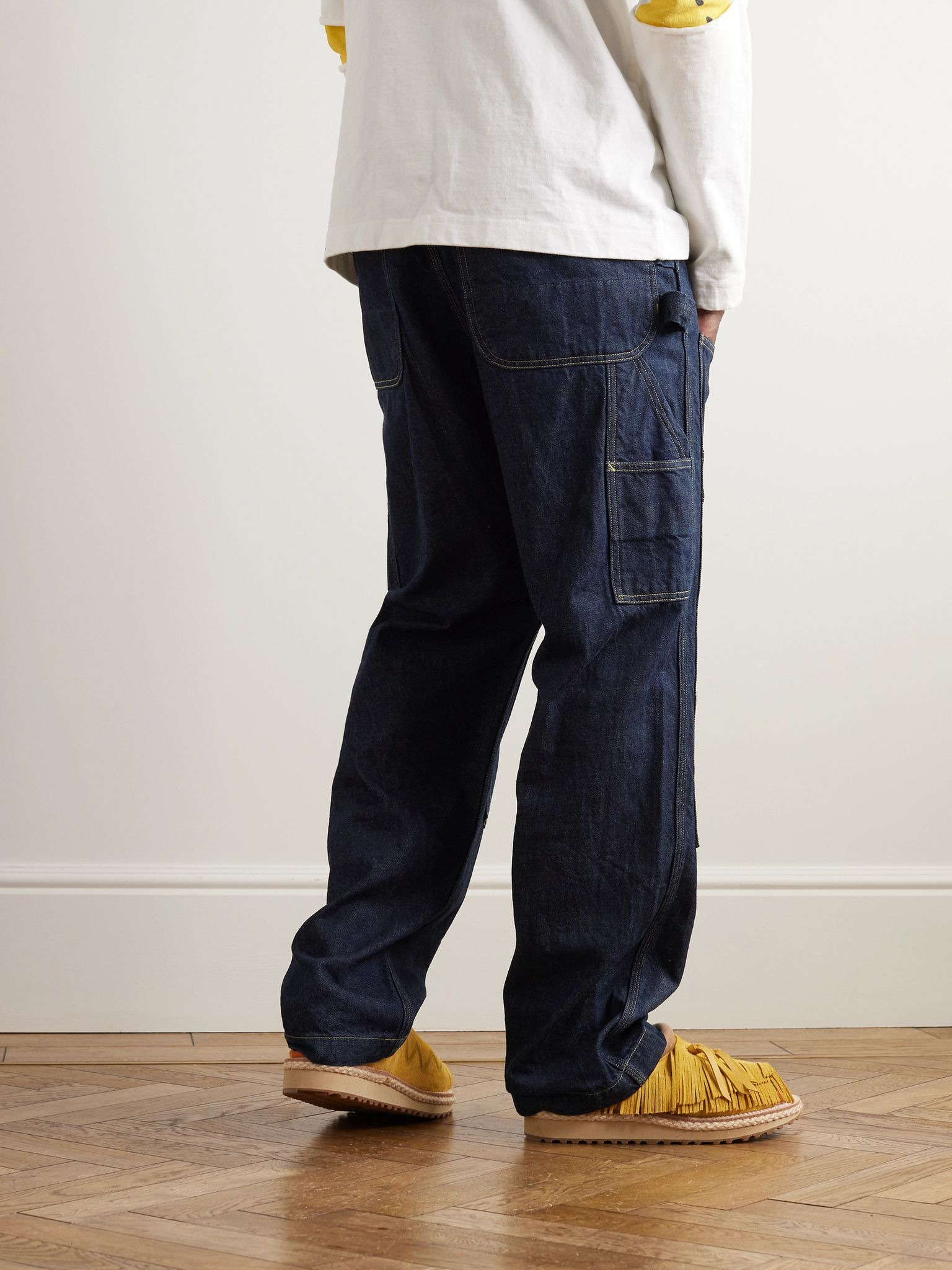 Lumber Straight-Leg Panelled Jeans Indigo - 3