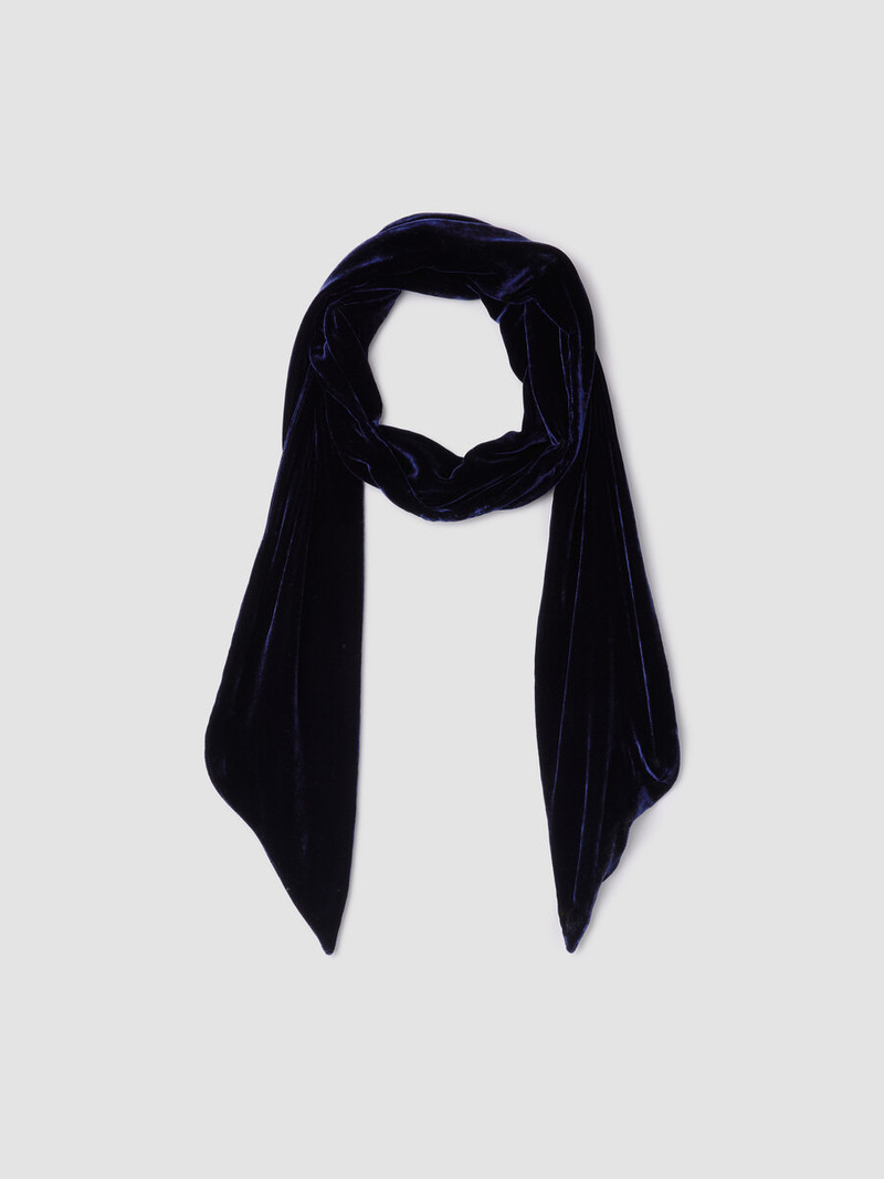 Velvet Double Tie Scarf 1