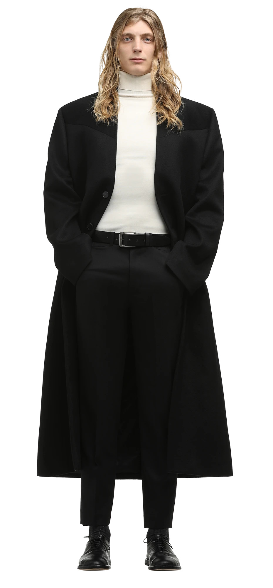 MUTE COAT BLACK WOOL - 4