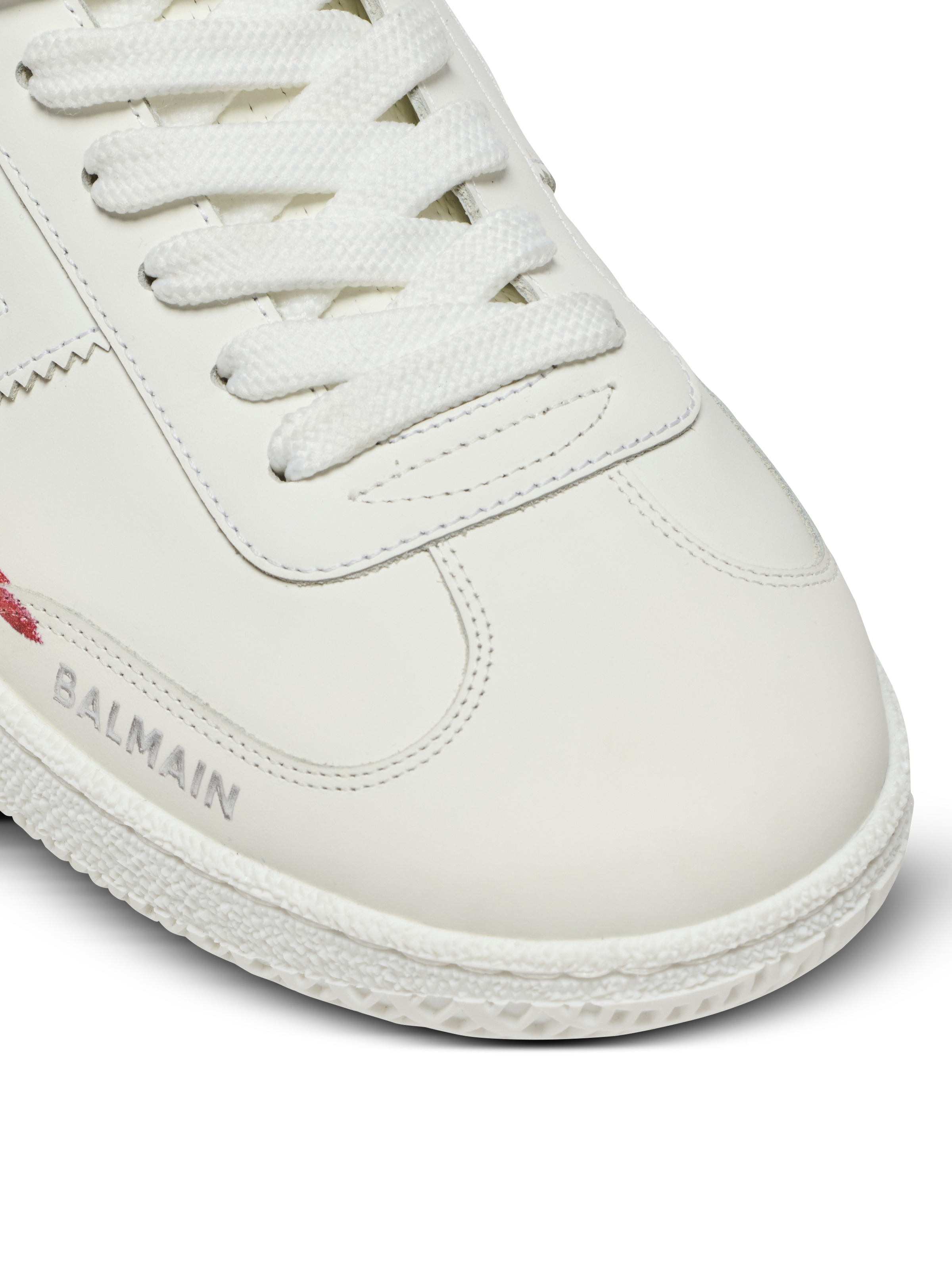 Leather Balmain Swan Lipstick trainers - 6