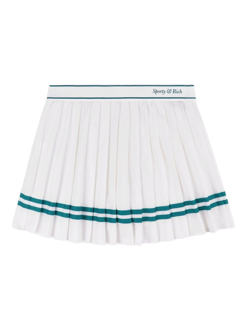 pleated stripe mini skirt 1