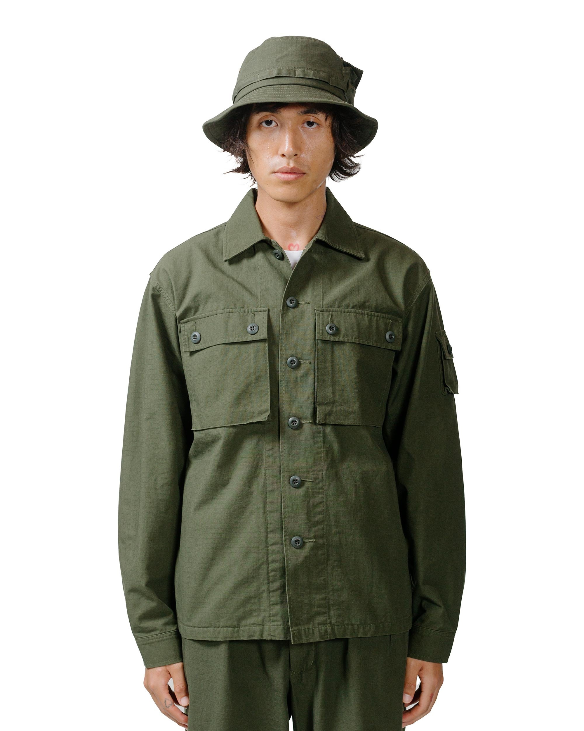 Lost & Found MIL SHT-JAC Cotton Ripstop Olive - 2