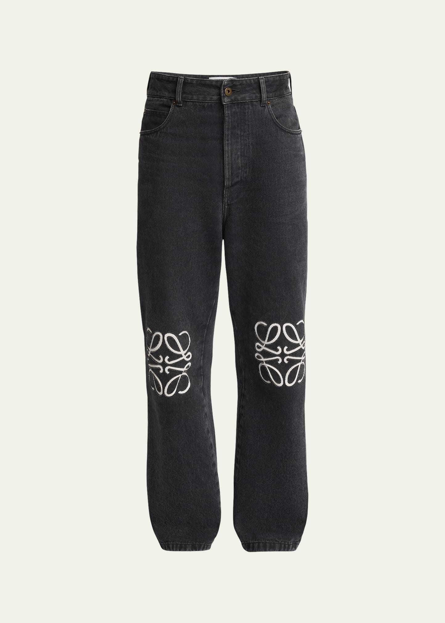 Men's Anagram Baggy Jeans - 1