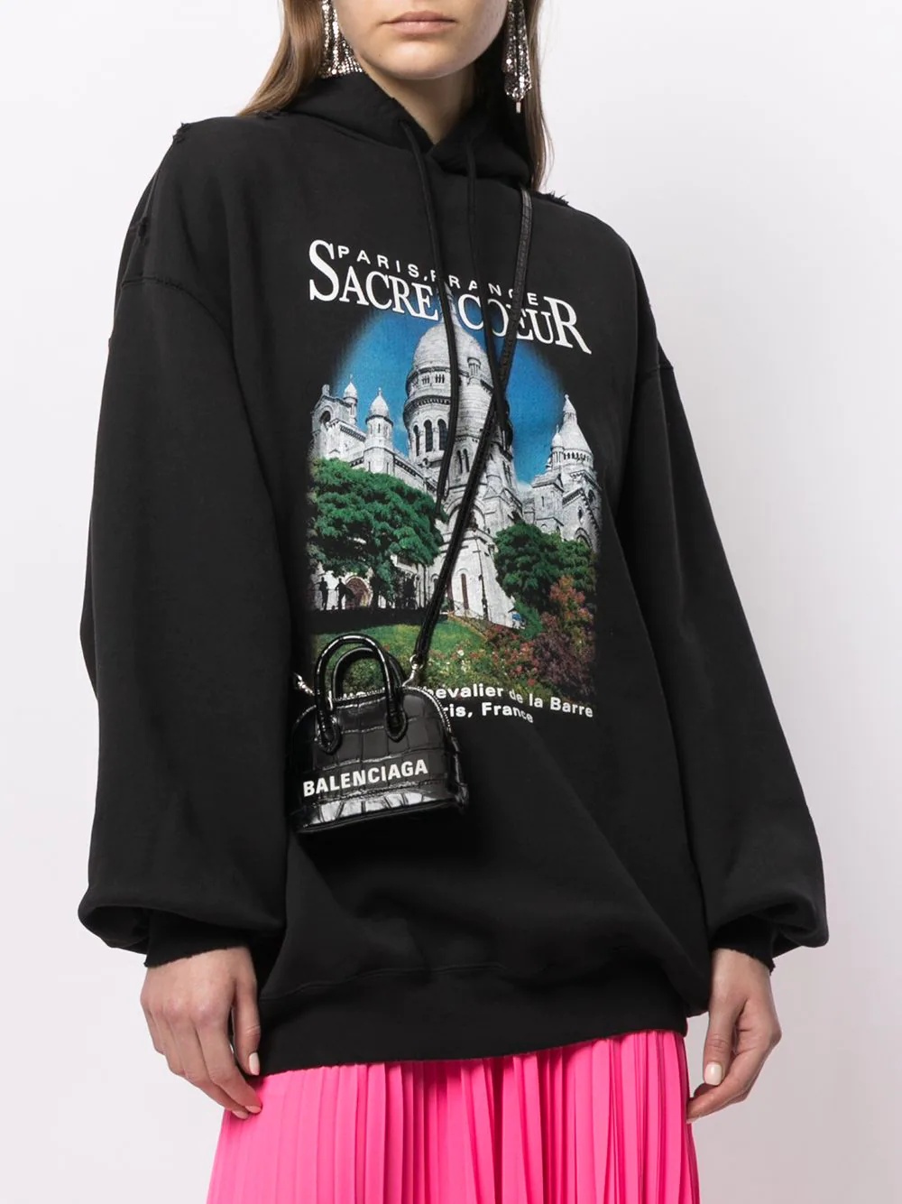 Sacré Coeur-print oversized hoodie - 4