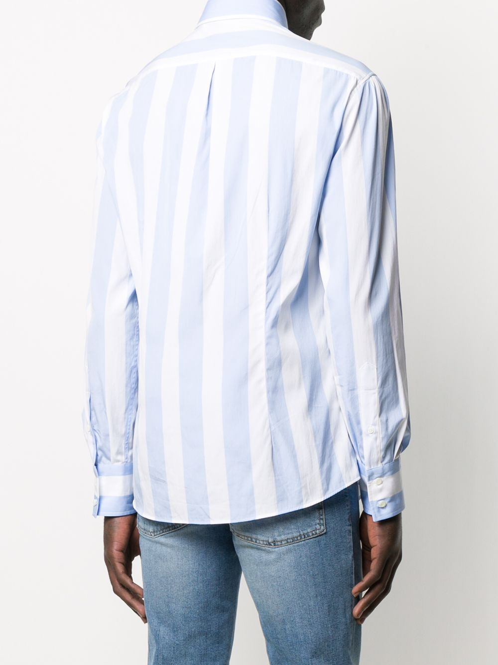 striped button-down shirt - 4