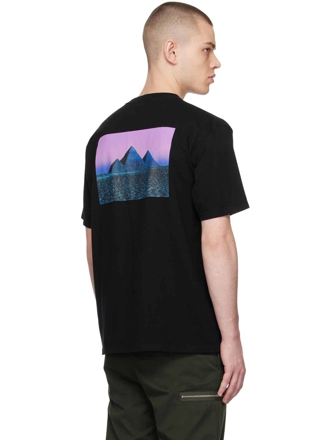 Black Embroidered T-Shirt - 3