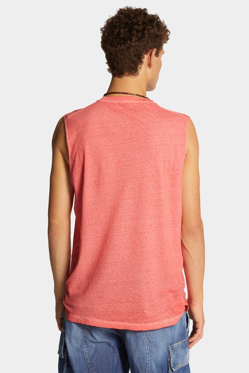 SUMMER LOVERS PRINTED SLEEVELESS T-SHIRT - 4