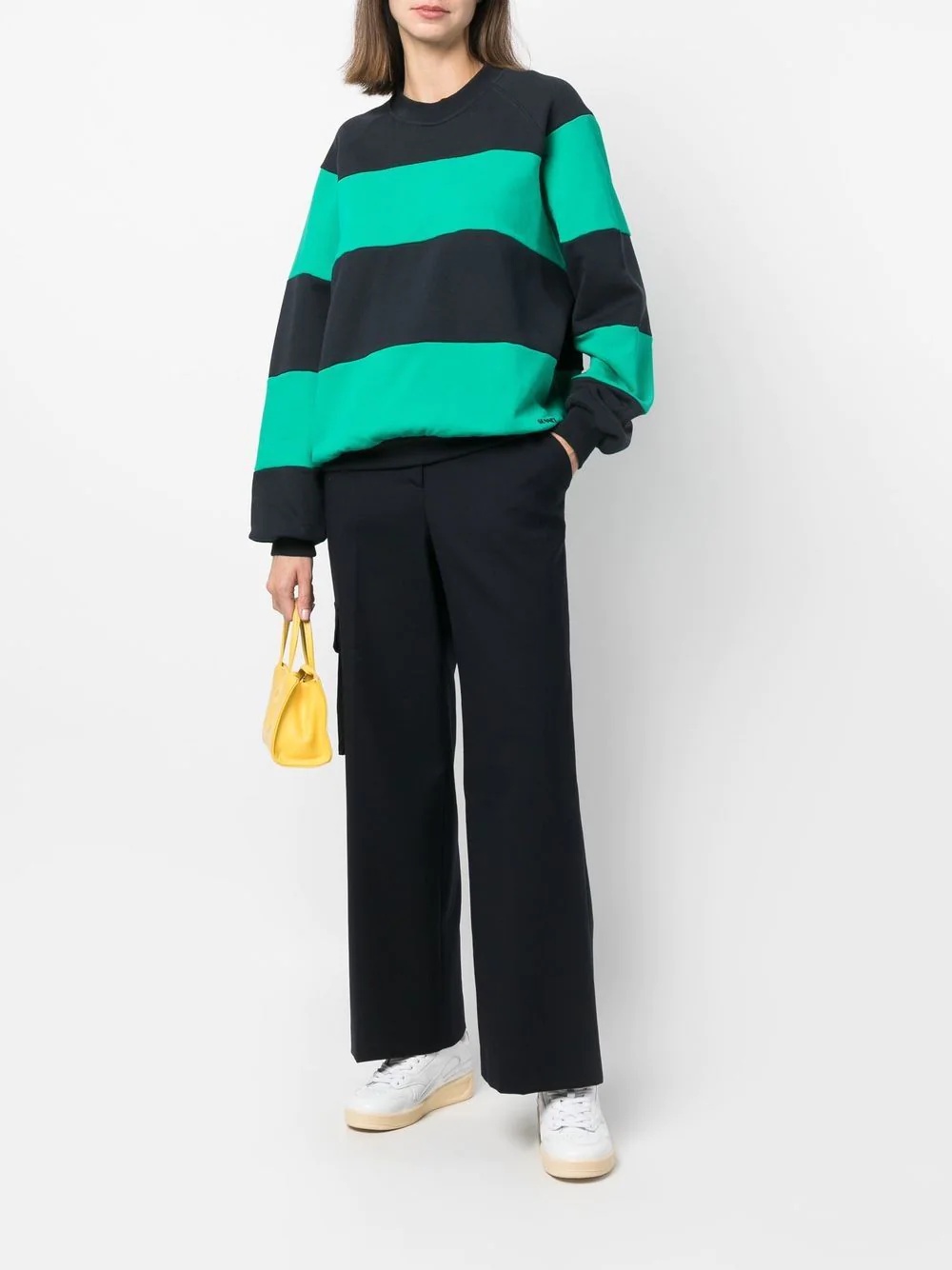 striped crew-neck sweatshirt - 3