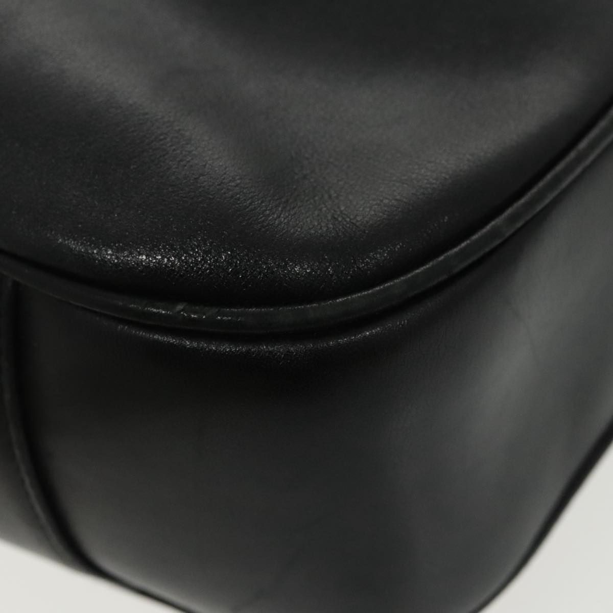 GUCCI Bamboo Hand Bag Leather Black Gold 001 001 - 16