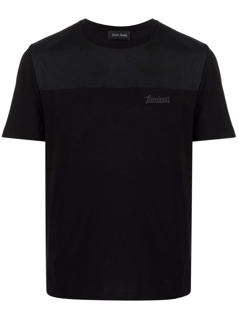 panelled short-sleeved T-shirt - 1