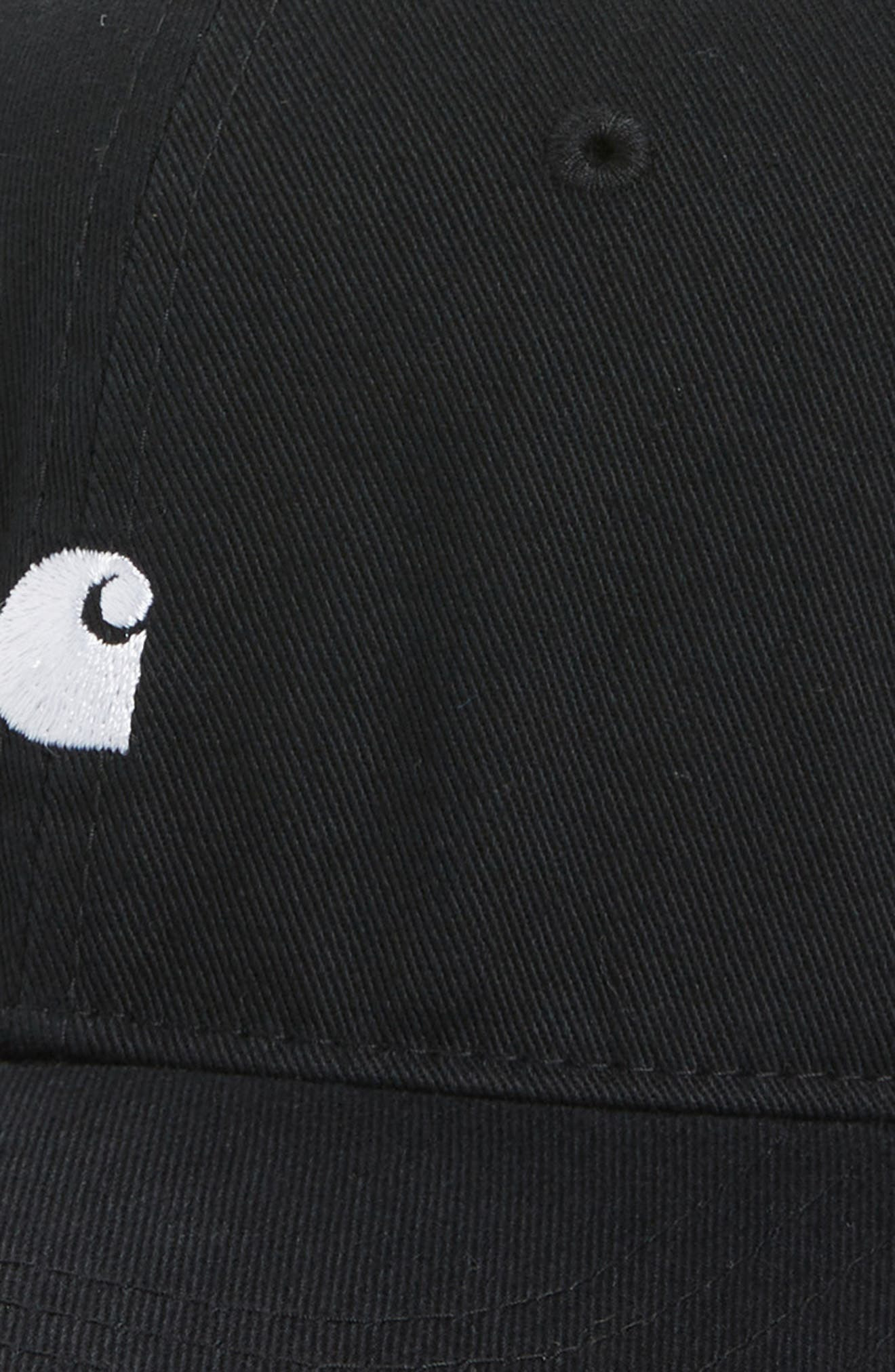 Carhartt Work In Progress Madison Logo Embroidered Baseball Cap in Black White at Nordstrom - 3