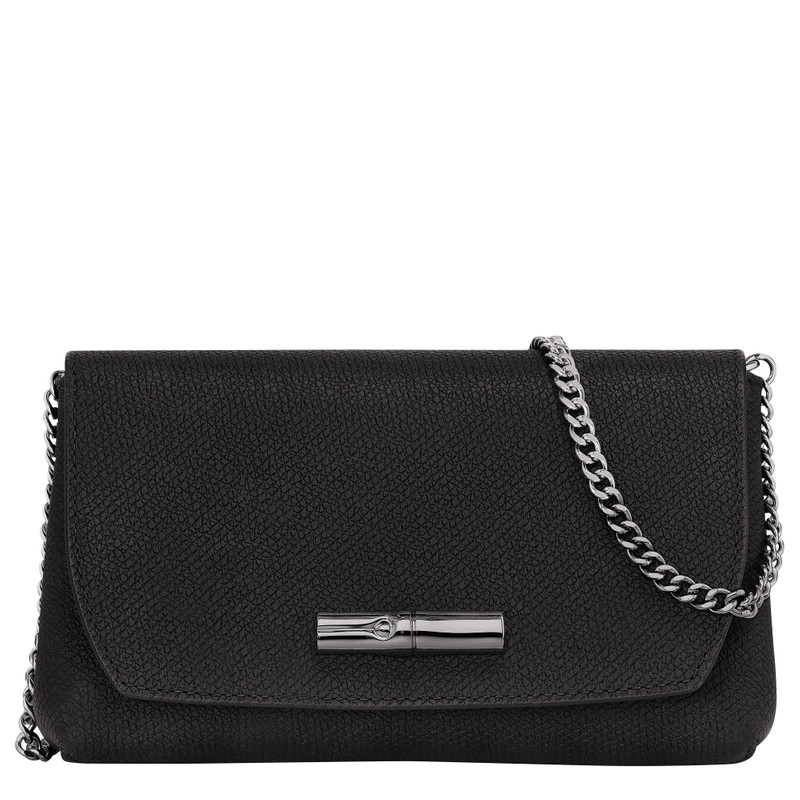 Roseau Clutch Black - Leather 1