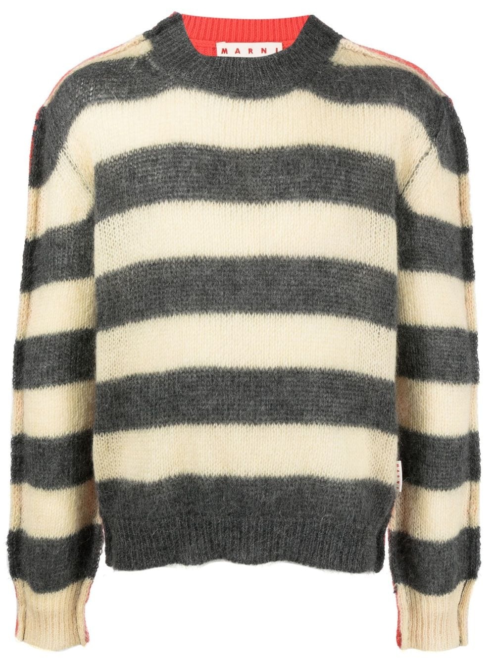 stripe-print knit jumper - 1