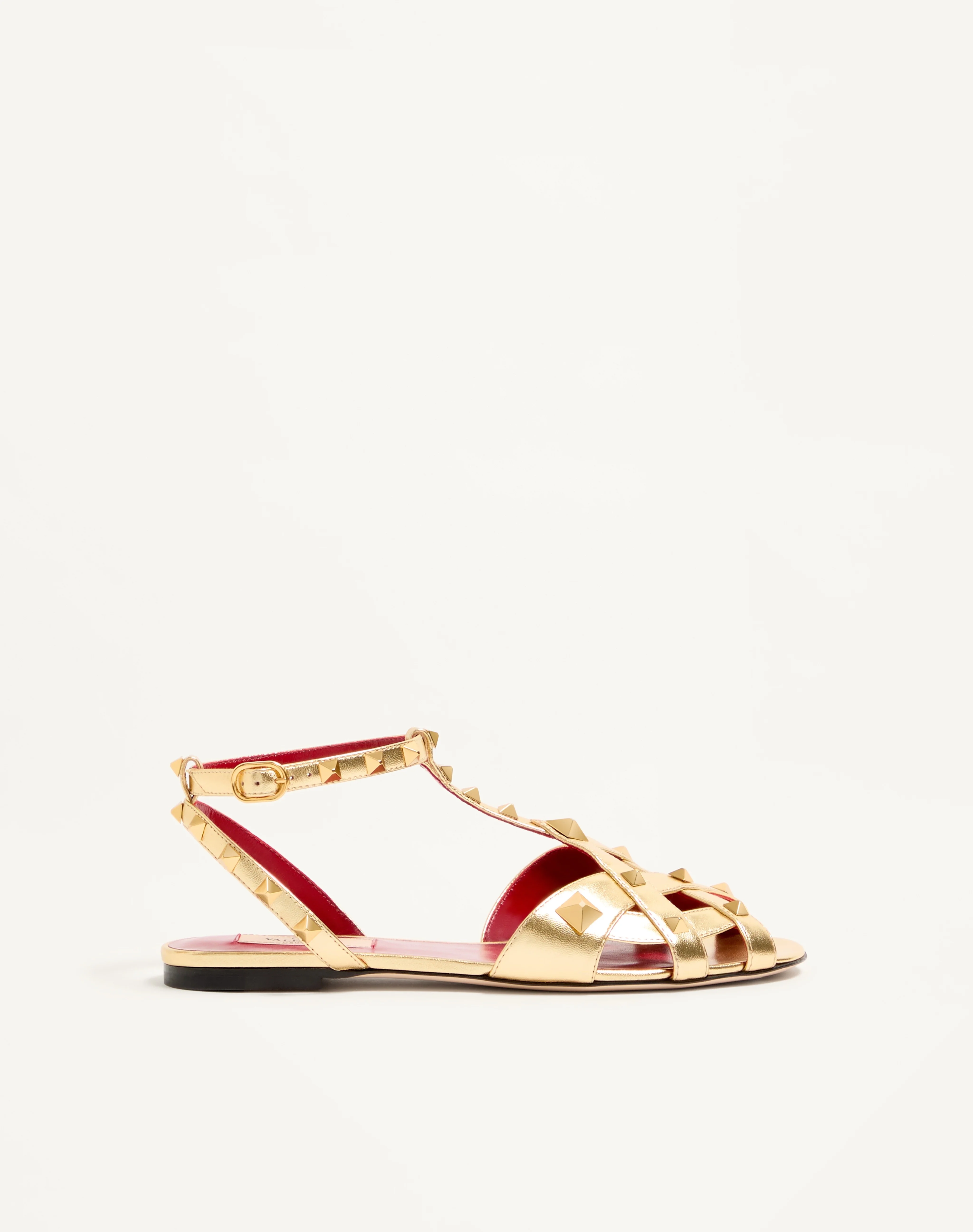 STUDDY SANDAL IN LAMINATED NAPPA 05MM - 1