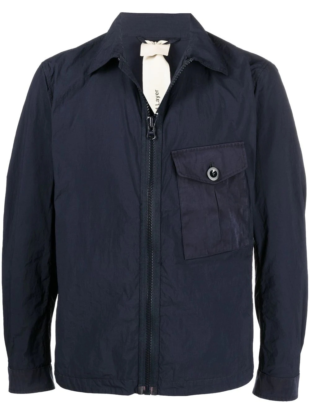 zip-up pocket shirt jacket - 1