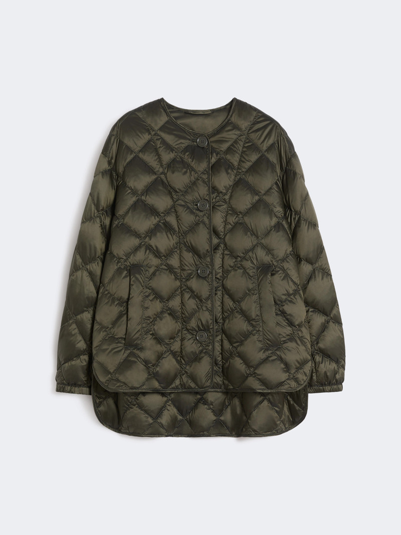 SOFTD Water-repellent quilted canvas down jacket - DARK GREEN 6