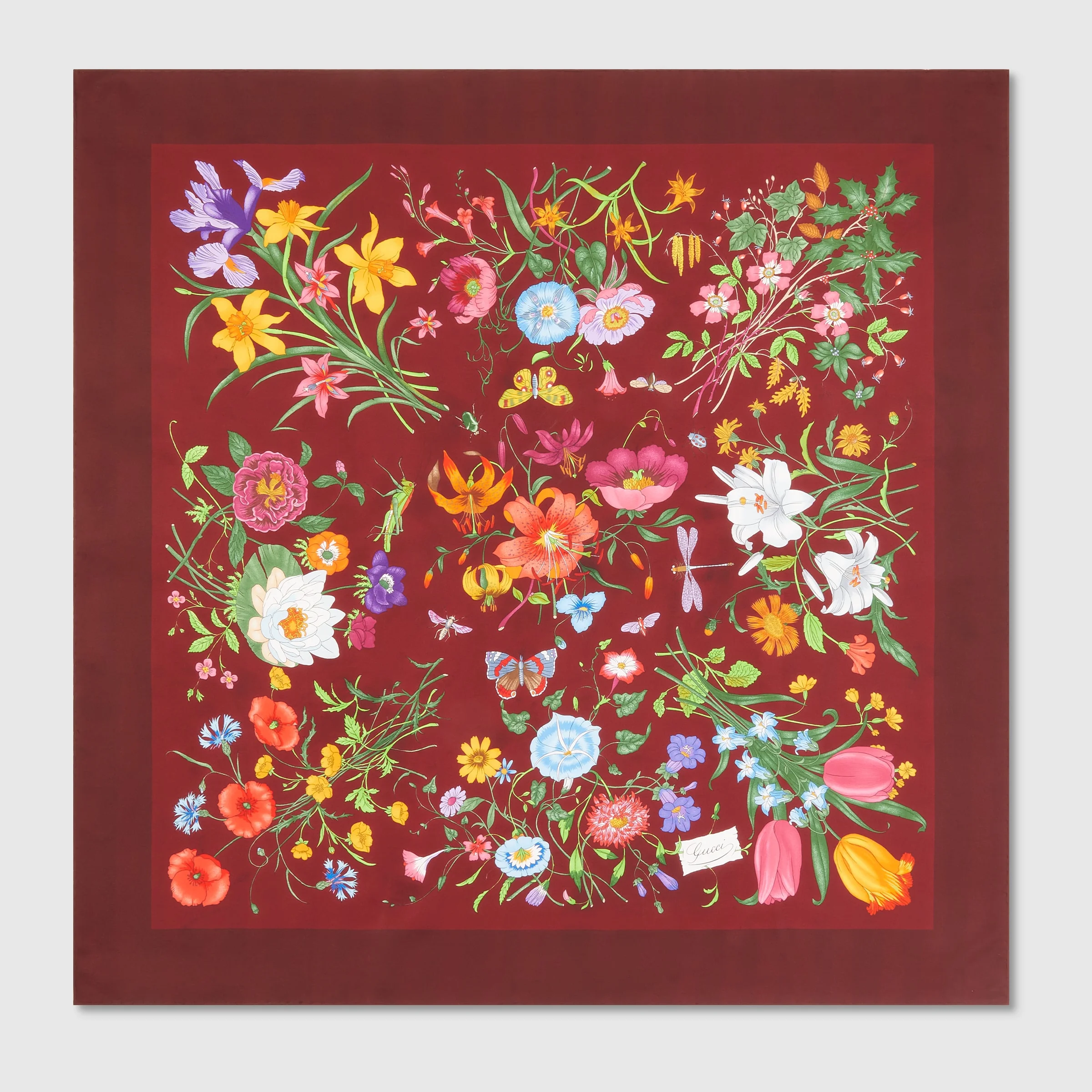 Printed silk twill carré - 1