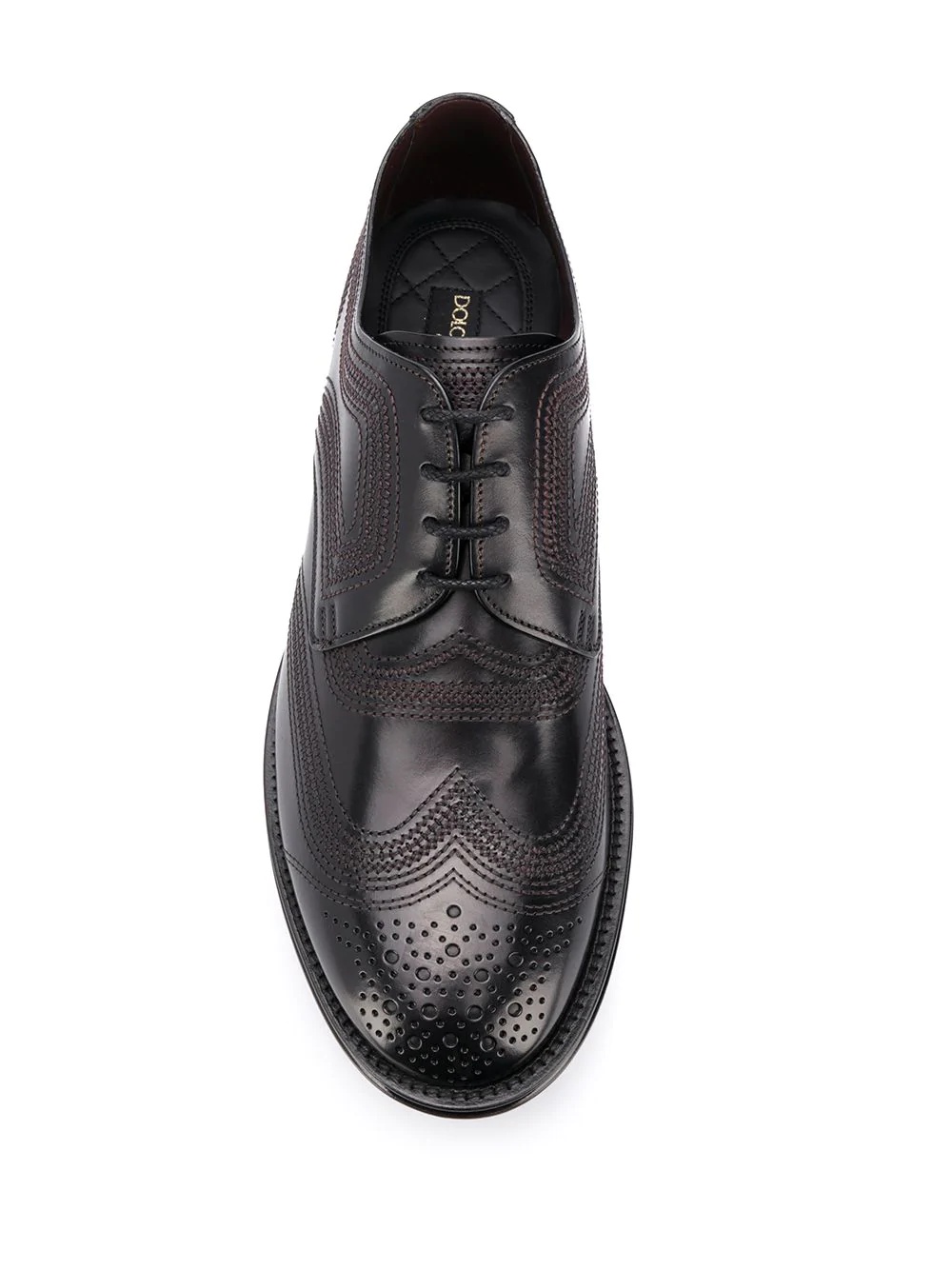 brogue-detailed Derby shoes - 4