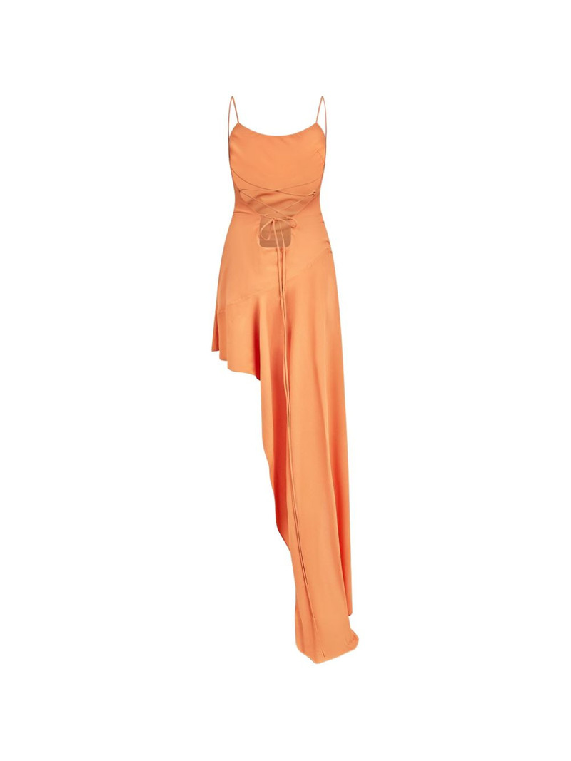 THE ANDAMANE Lauren lace-up asymmetric dress outlook