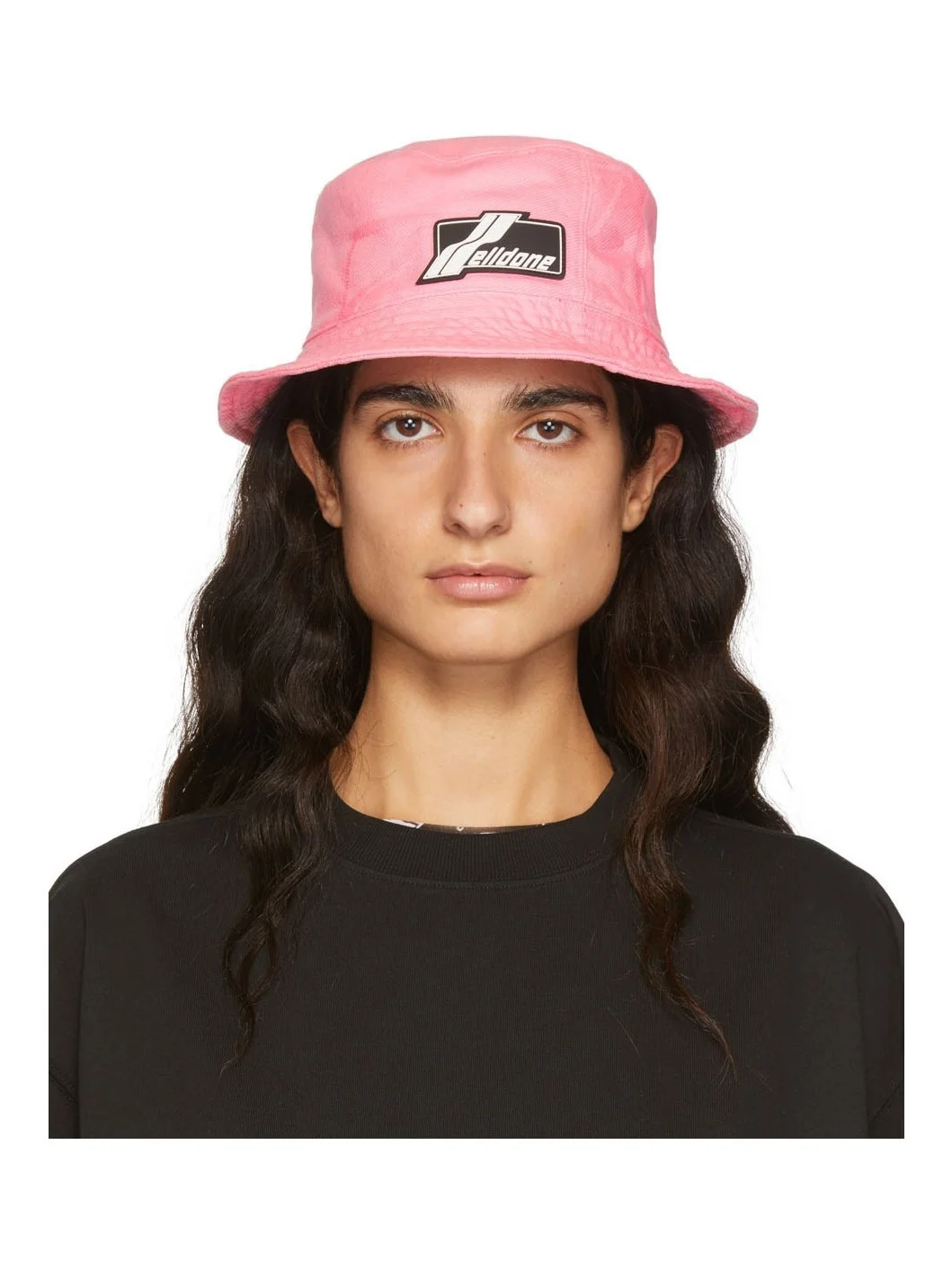 Pink Denim Bucket Hat - 1