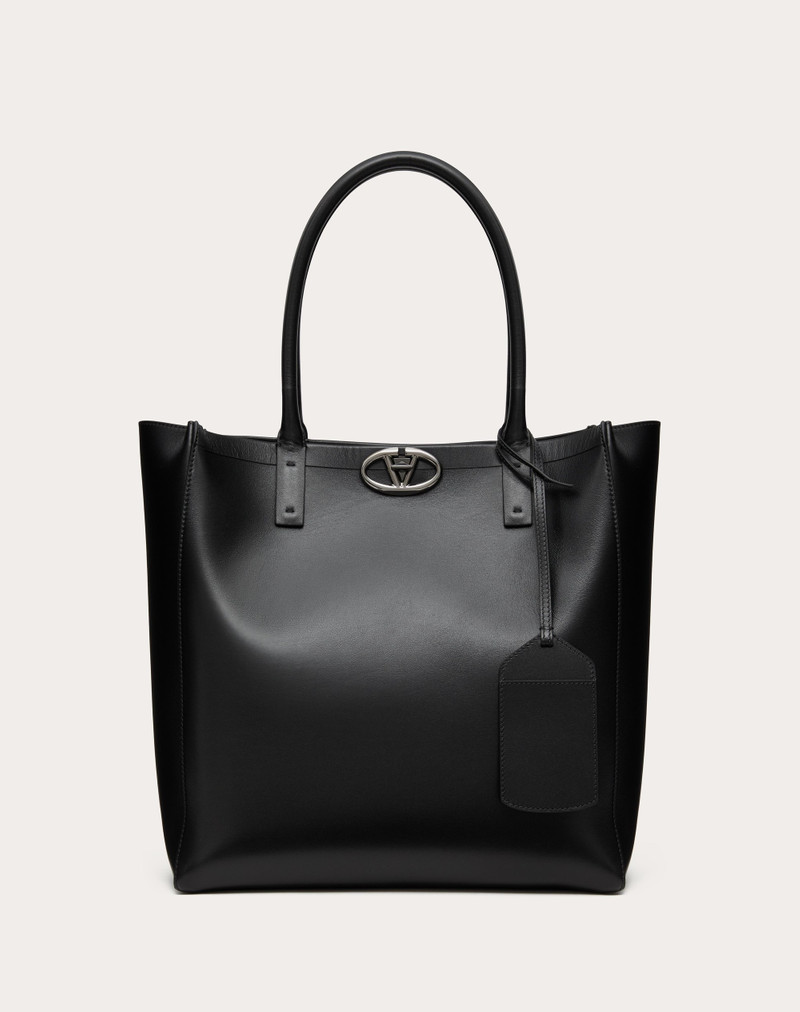 MEDIUM VLOGO LOCKER LEATHER SHOPPING 가방 - 1
