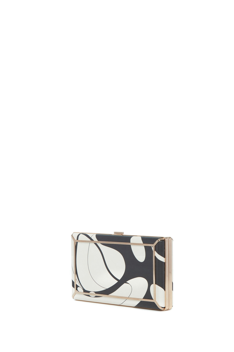 GABRIELA HEARST Callas Clutch in Black & Ivory Nappa Leather outlook