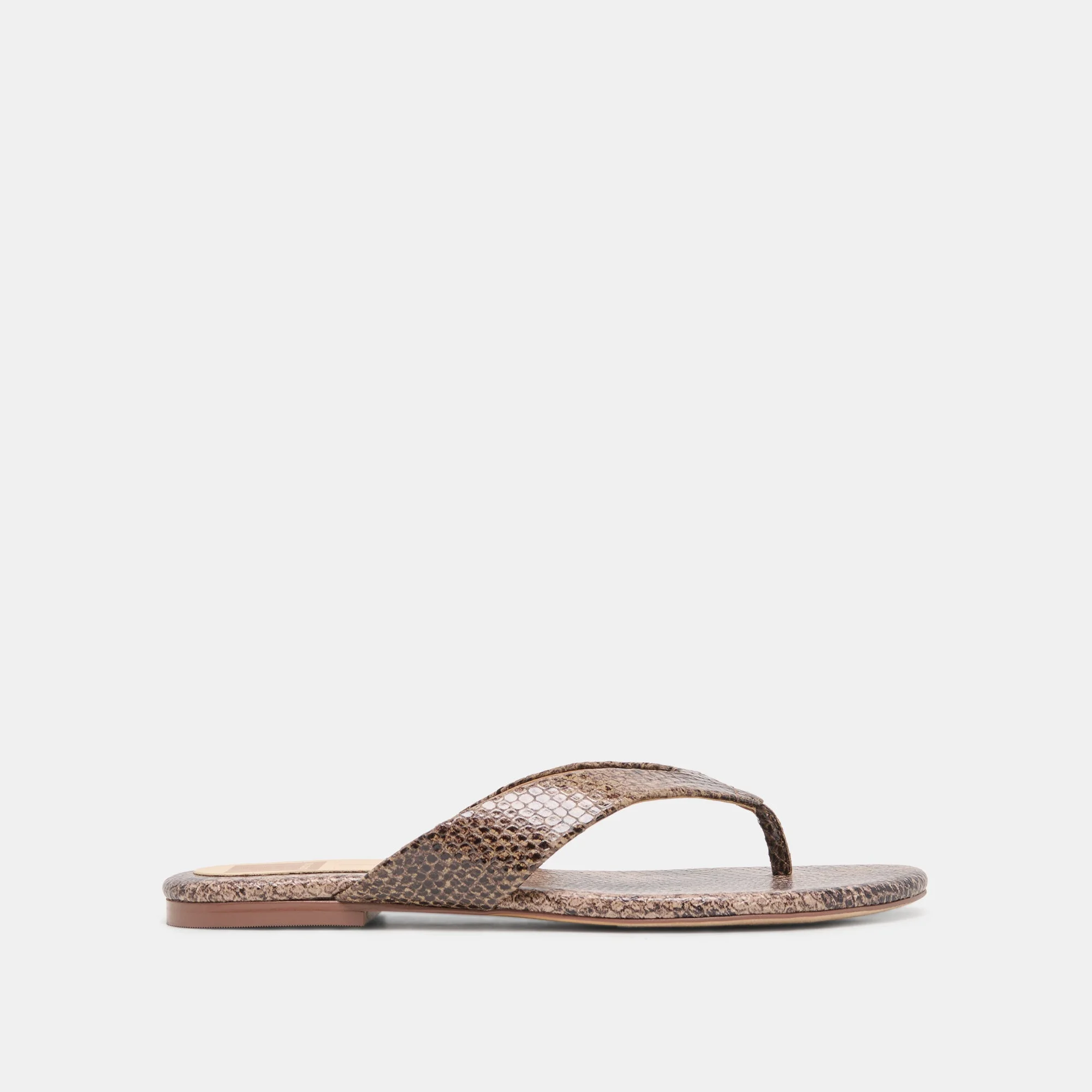 LINNET SANDALS SNAKE TAN EMBOSSED LEATHER - 1