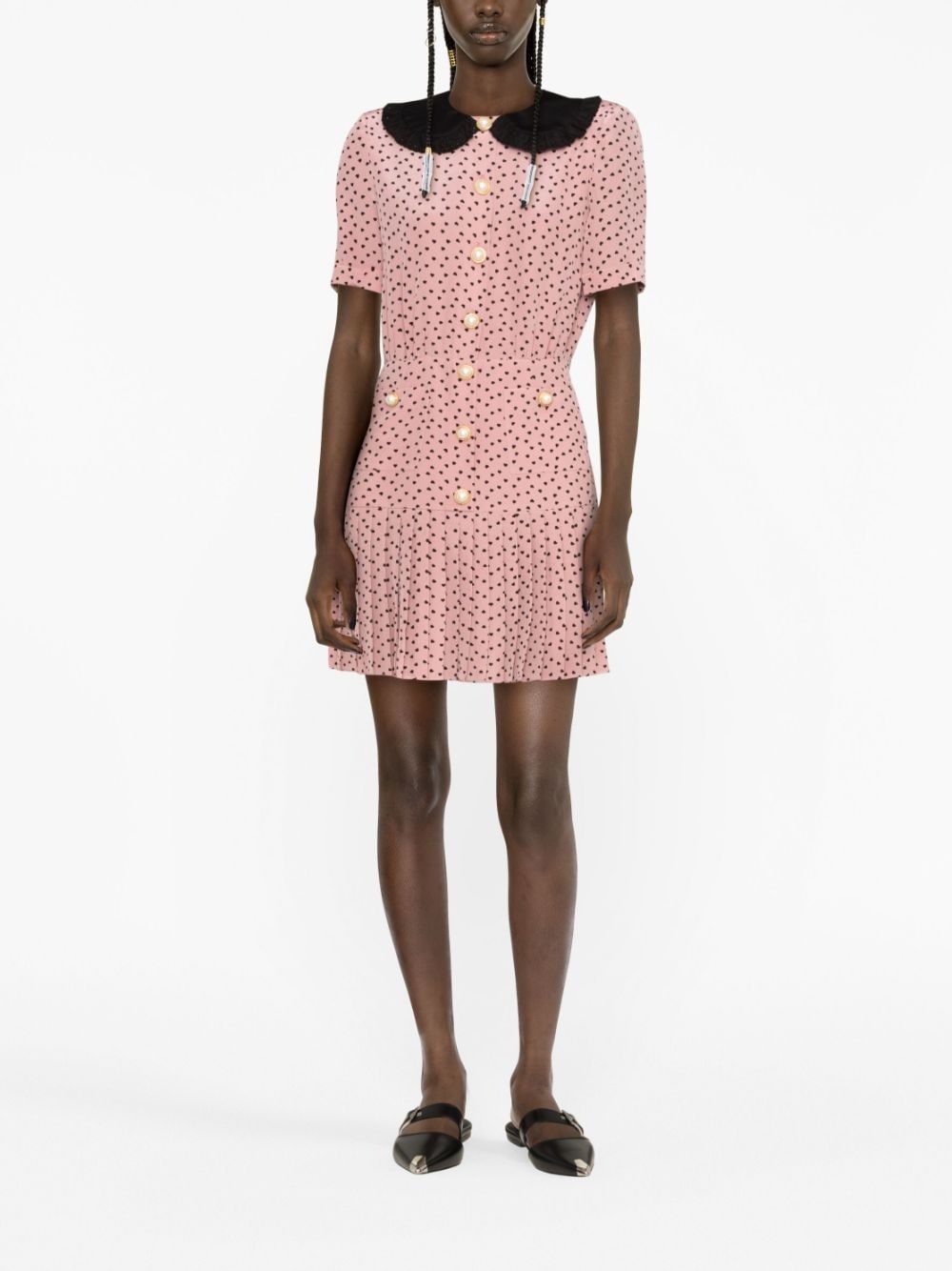 polka dot-print silk minidress - 2