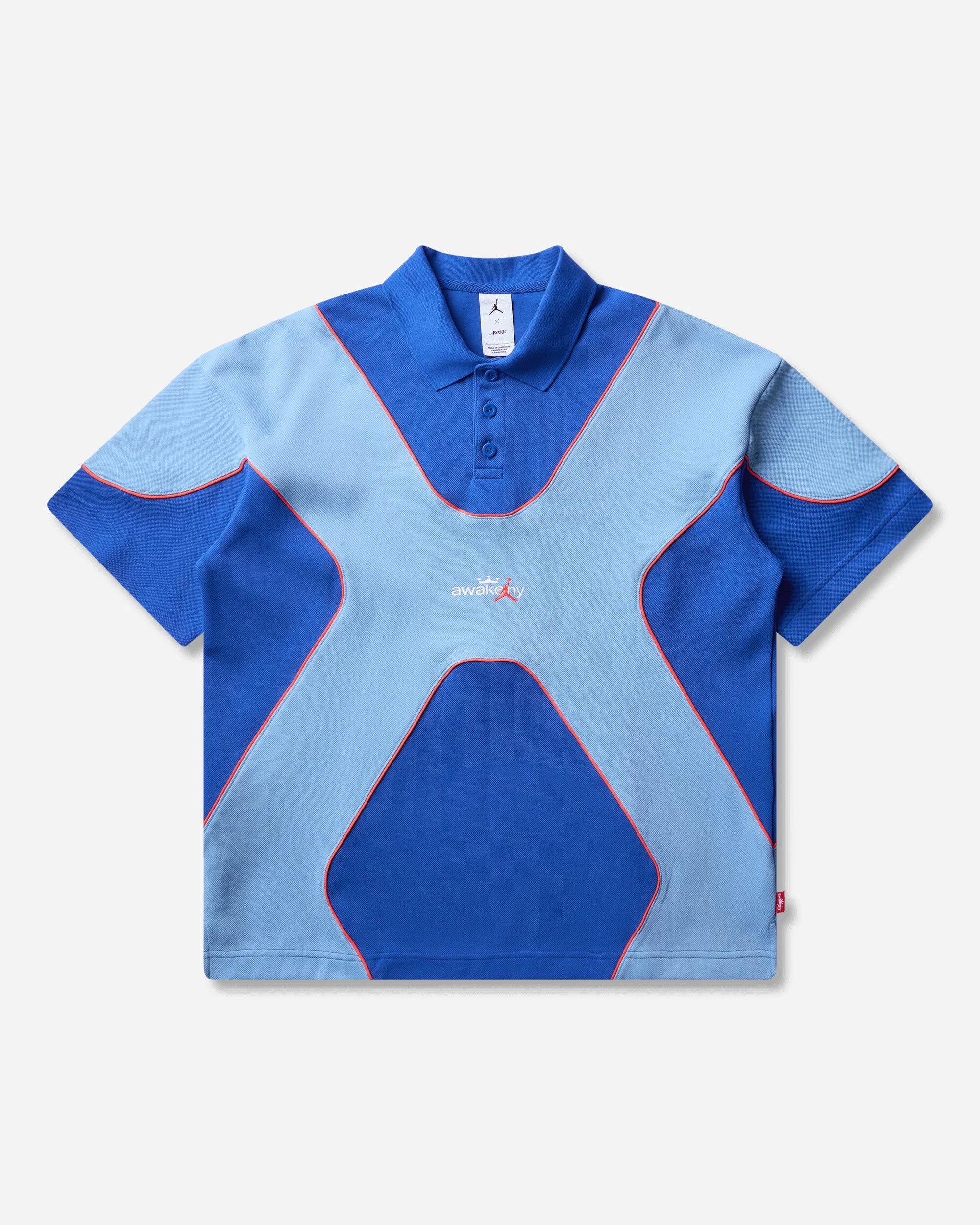 Men's Awake NY Polo Shirt Light Blue / Royal / Infrared - 1