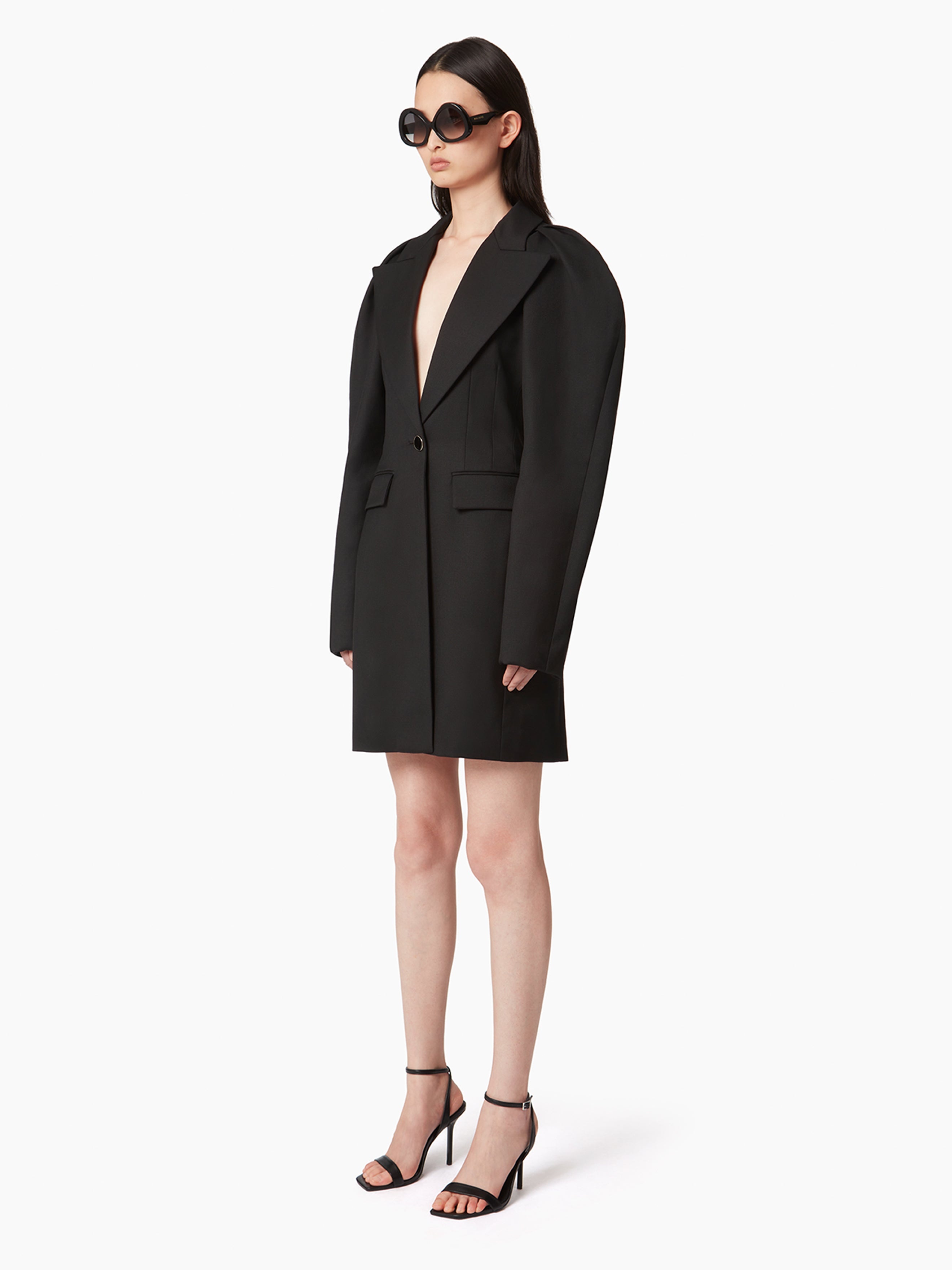 HALTER COAT WITH COCOON SLEEVES - 2