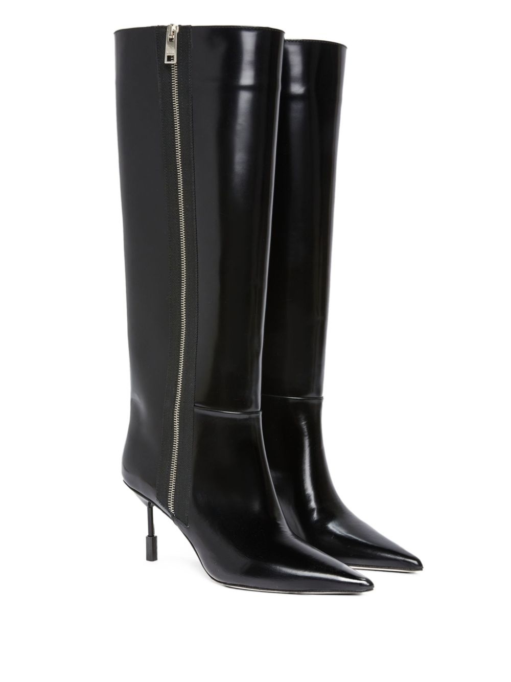 pointed-toe leather boots - 2