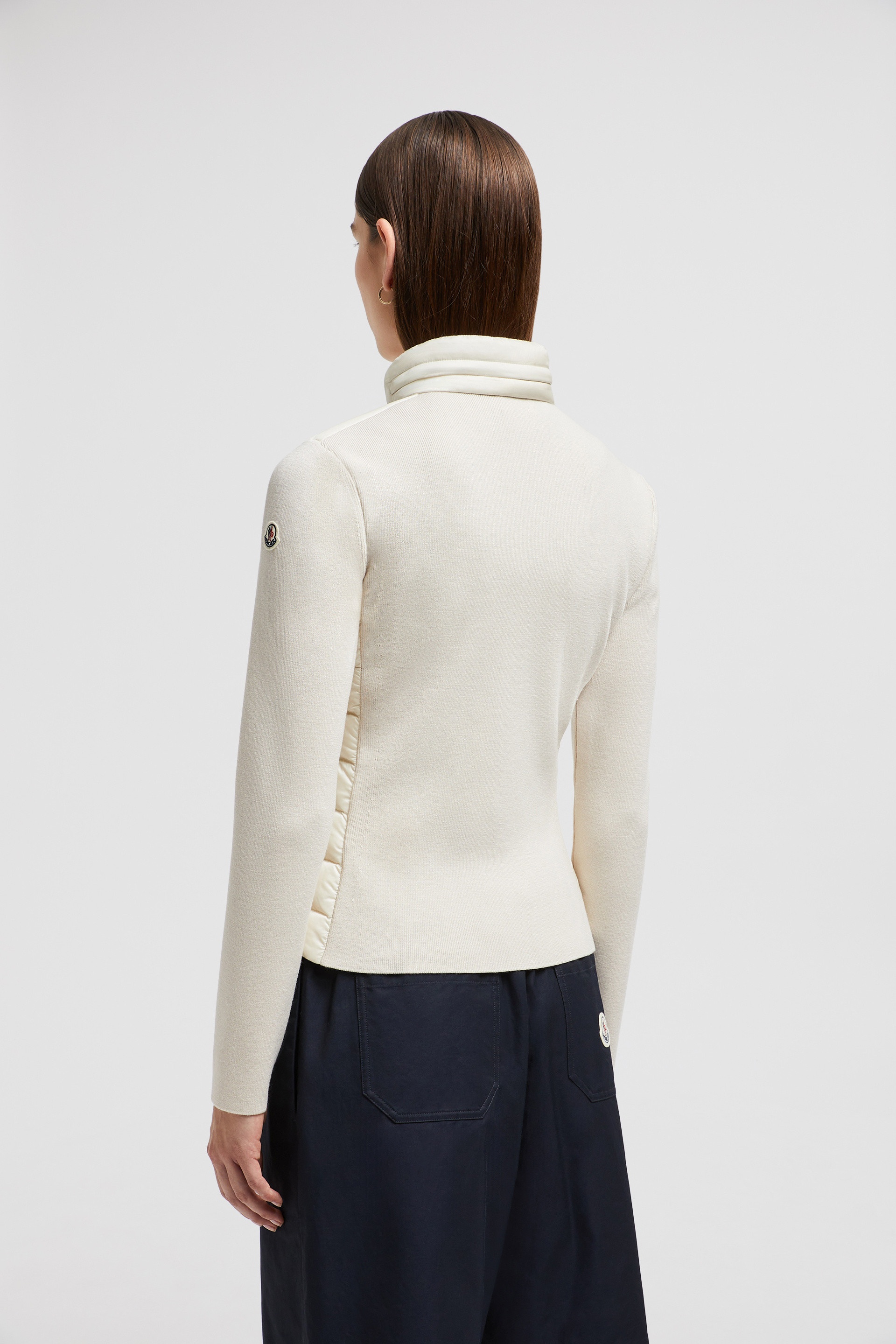 Padded Wool Zip-Up Cardigan - 5
