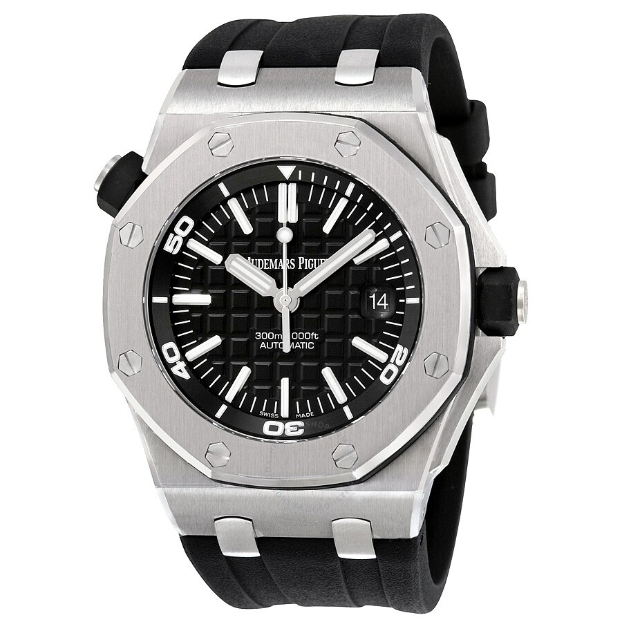 Audemars Piguet Royal Oak Offshore Diver Black Dial Black Rubber Men's Watch 15710STOOA002CA01 - 1