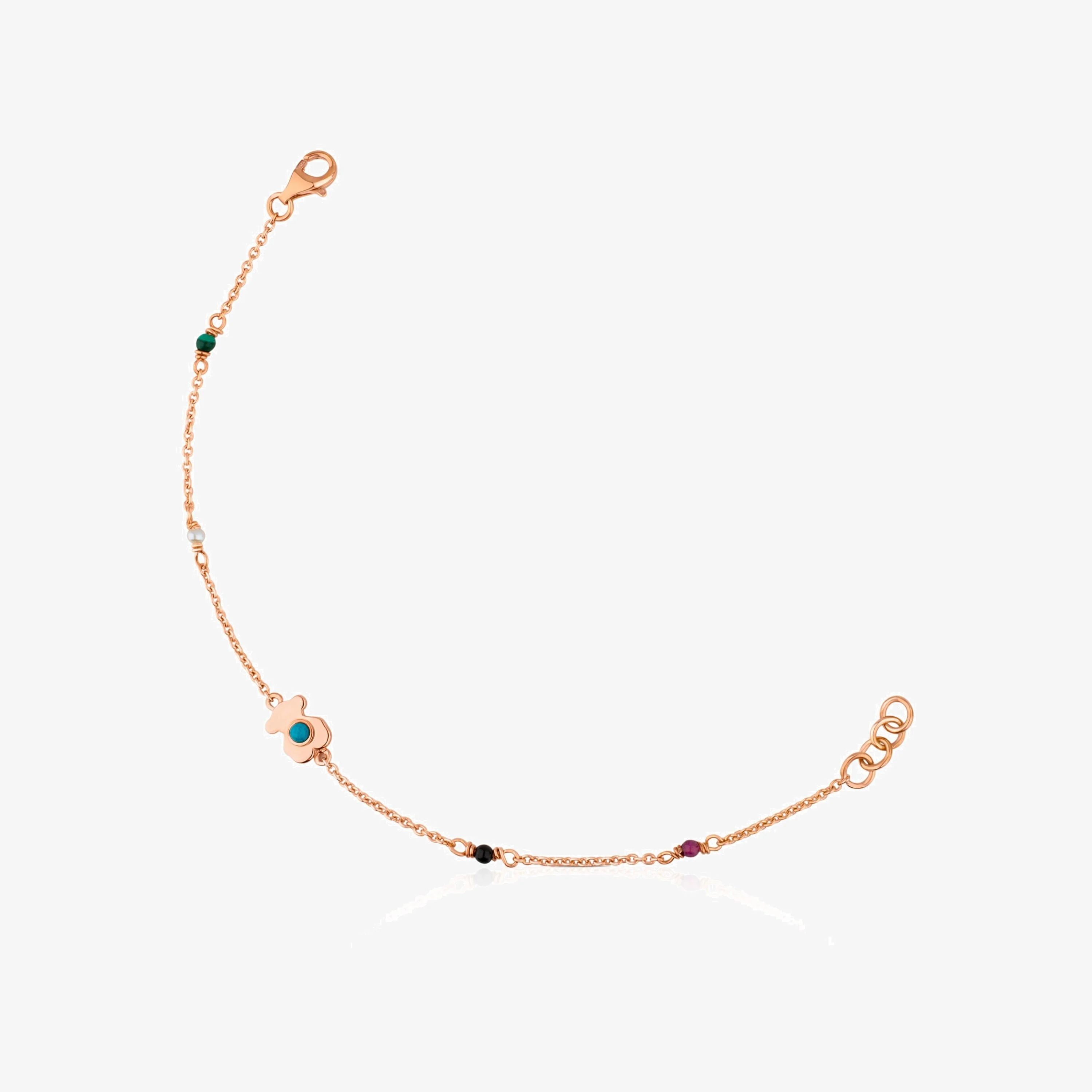 Rose 18K gold vermeil Super Power Bracelet with Gemstones - 1