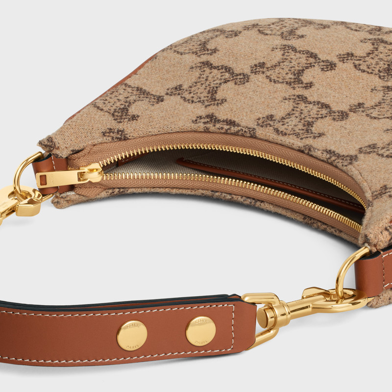 Medium Ava Strap Bag in textile with triomphe 4