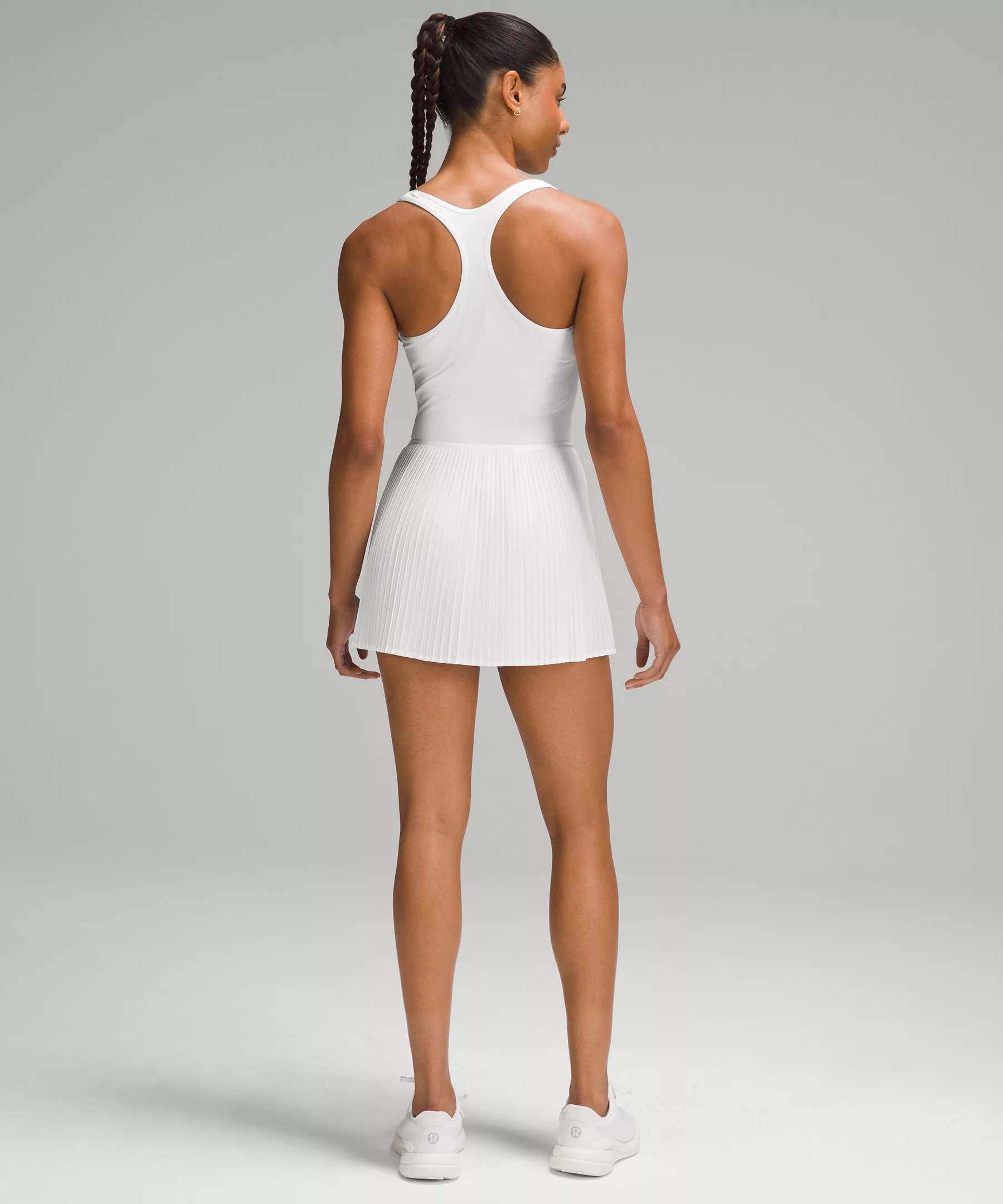 Scoop-Neck Pleated Linerless Tennis Dress - 2