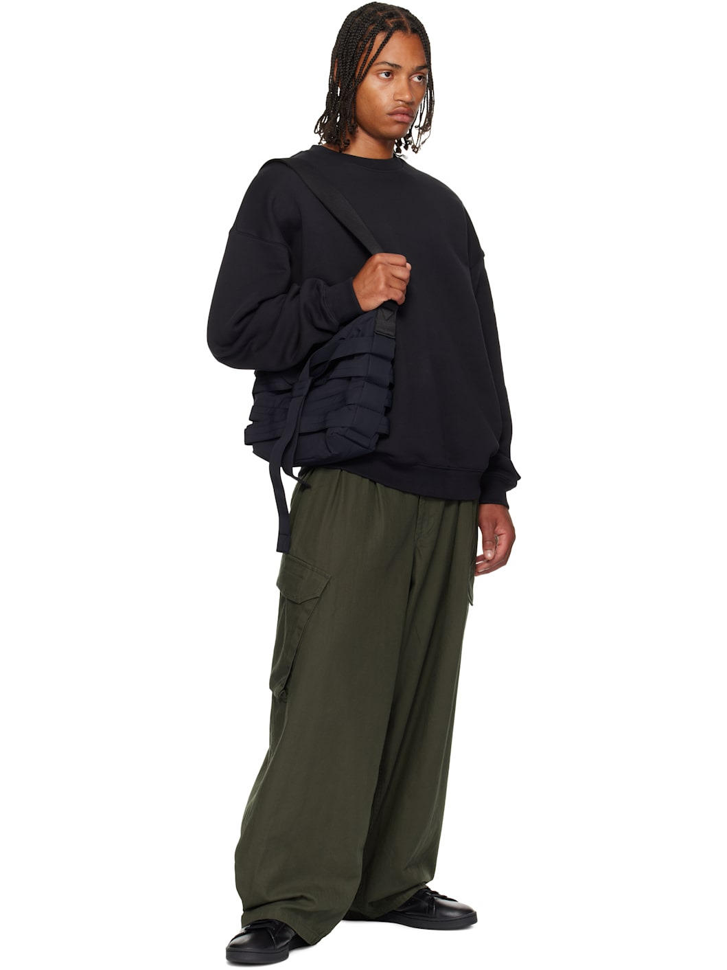 Black 'Y-3' Cinch Shoulder Bag - 4