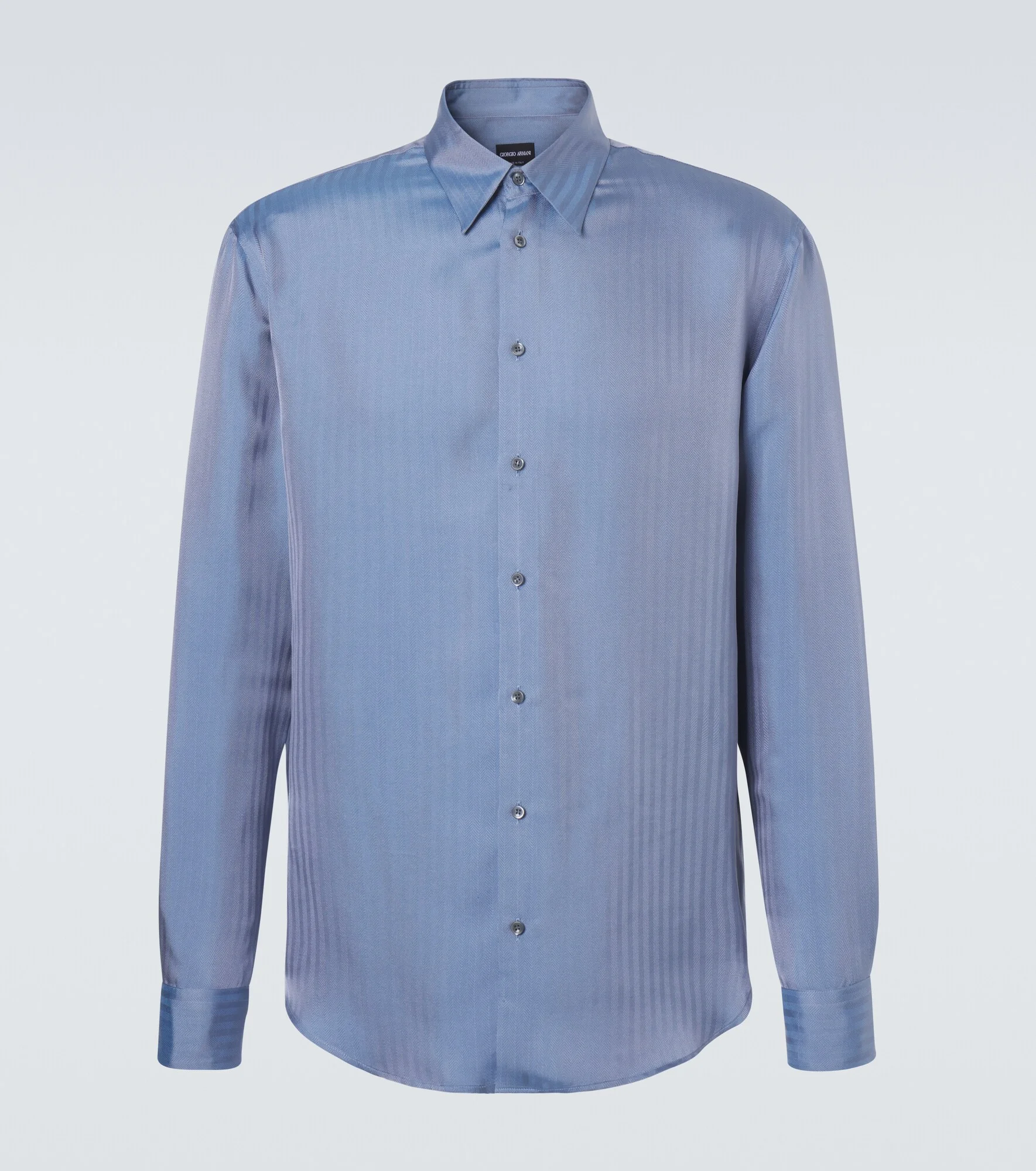 Chevron silk jacquard shirt - 1