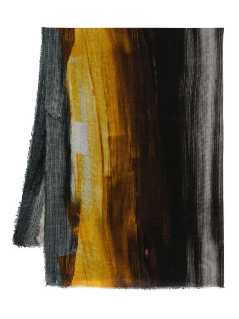 paint-print silk scarf 1