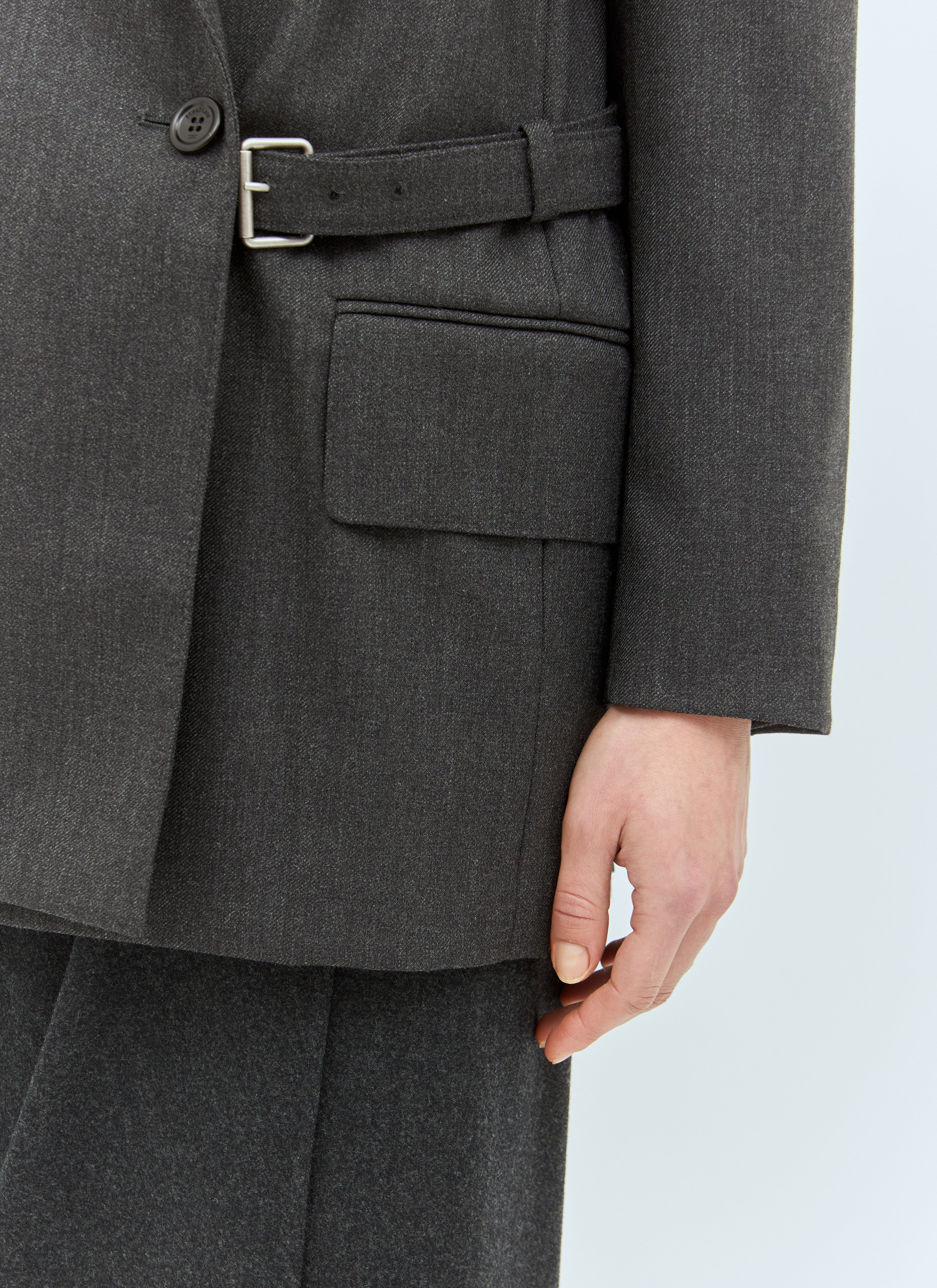 Double-Breasted Wool Blazer - 3