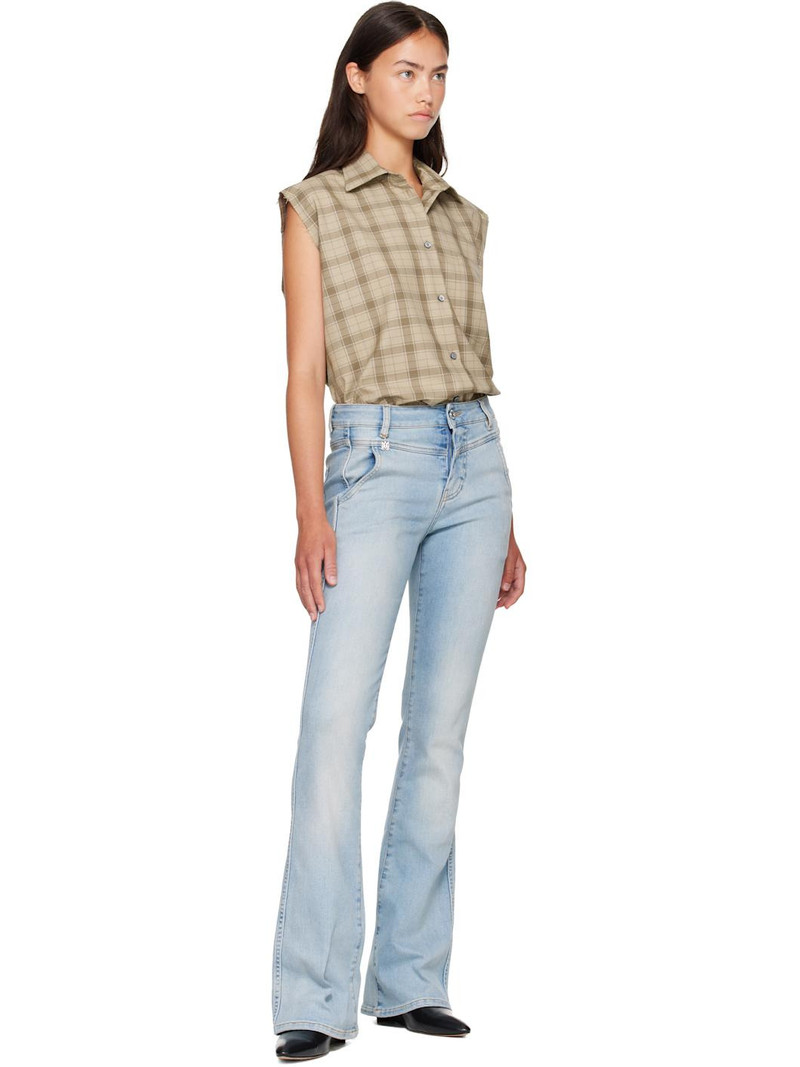 AMIRI Blue Skinny Flare Jeans outlook