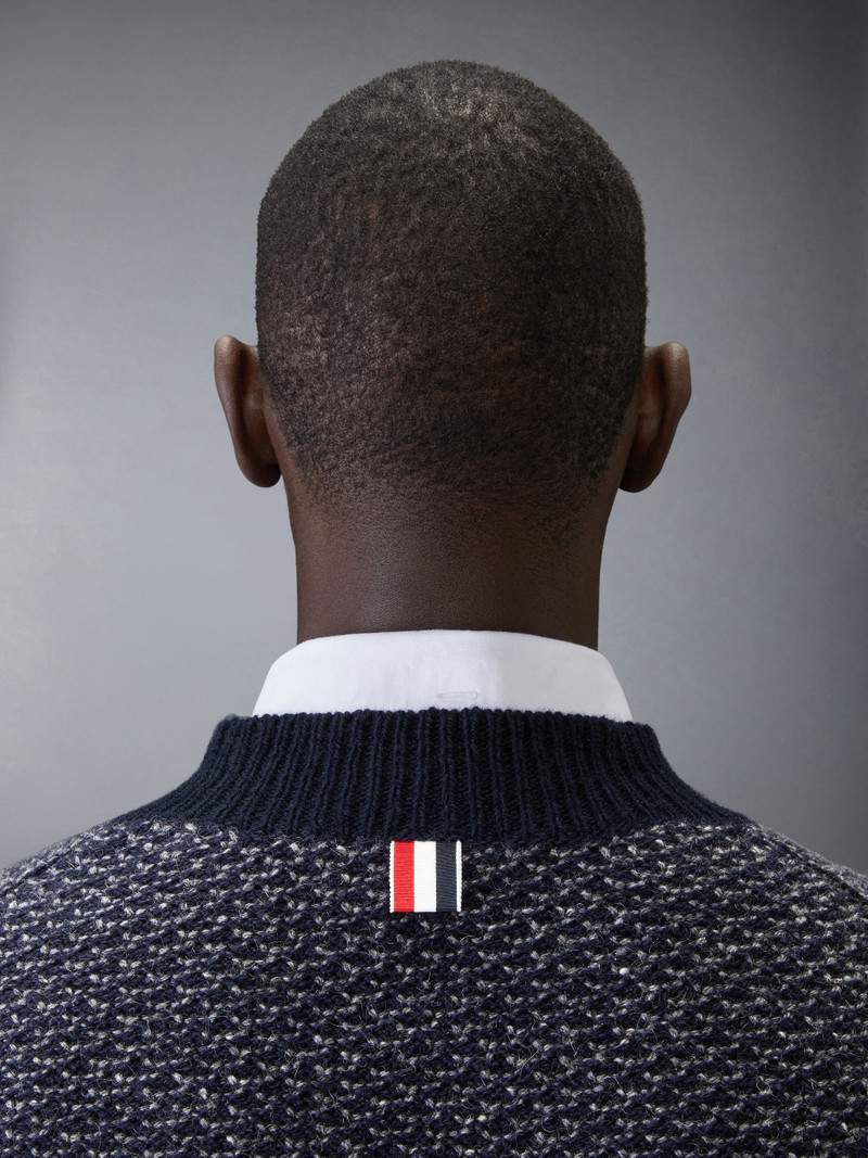 Mohair Tweed 4-Bar V Neck Vest 5