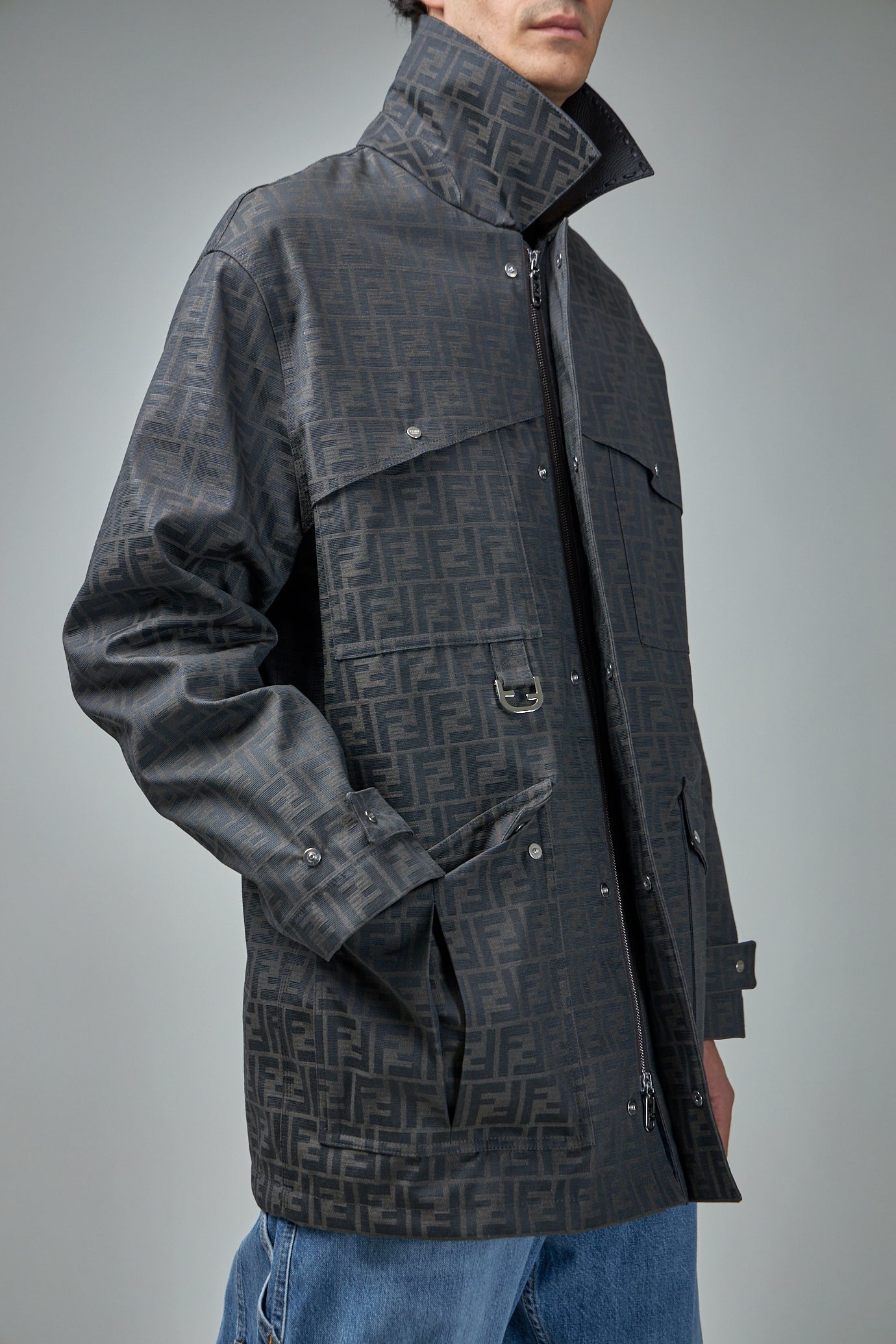 Waxed FF Jacquard Blouson - 4