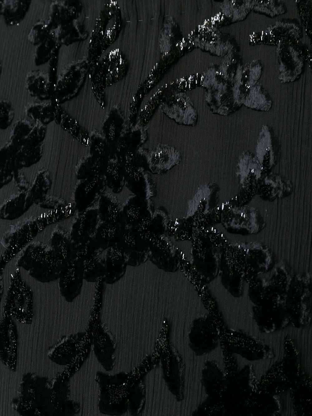 velvet appliqué detail blouse - 5